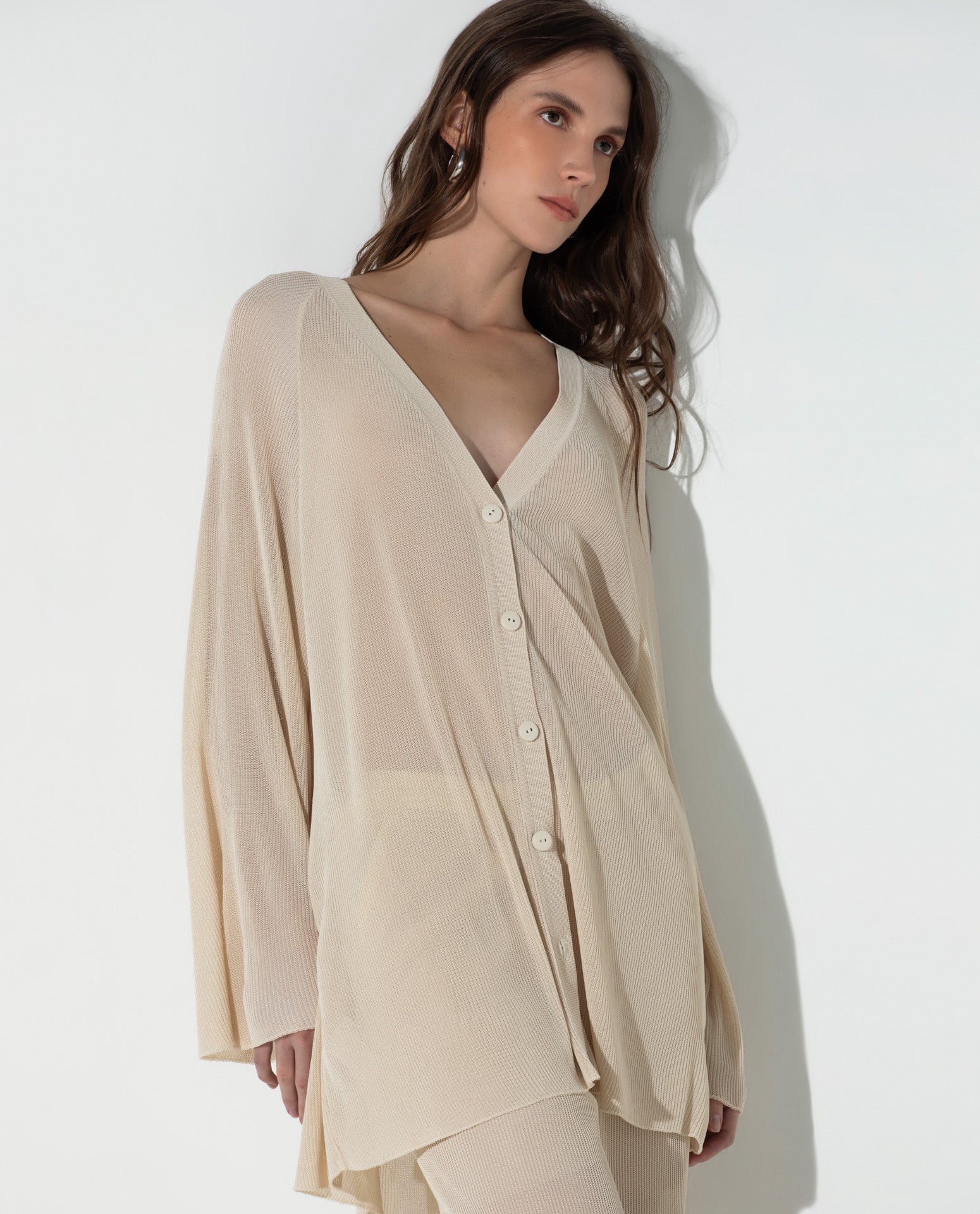 Cardigan Lafort Decote V Agnes Tricot