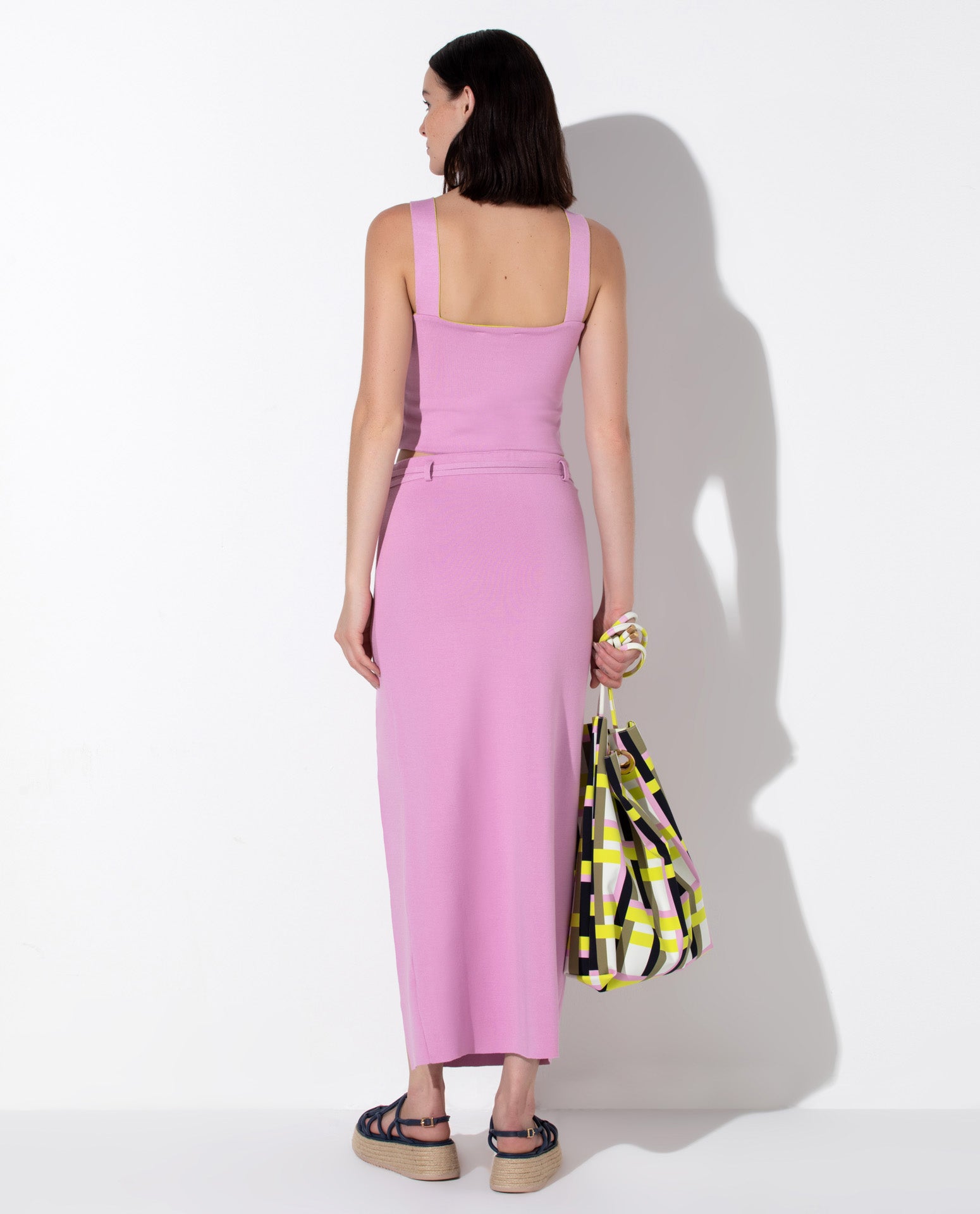 Top Lafort Cropped Bicolor Tracie Tricot