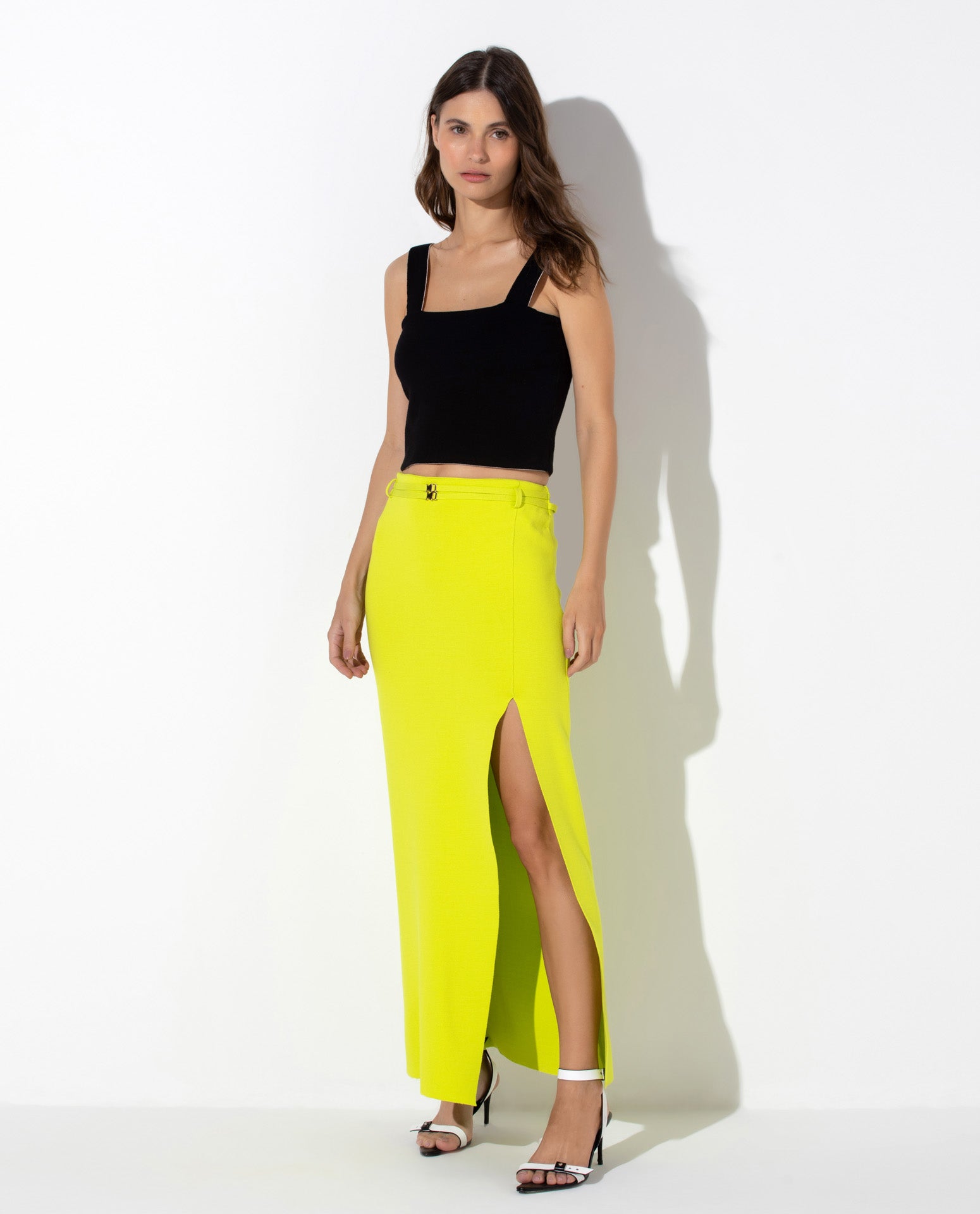 Top Lafort Cropped Bicolor Tracie Tricot