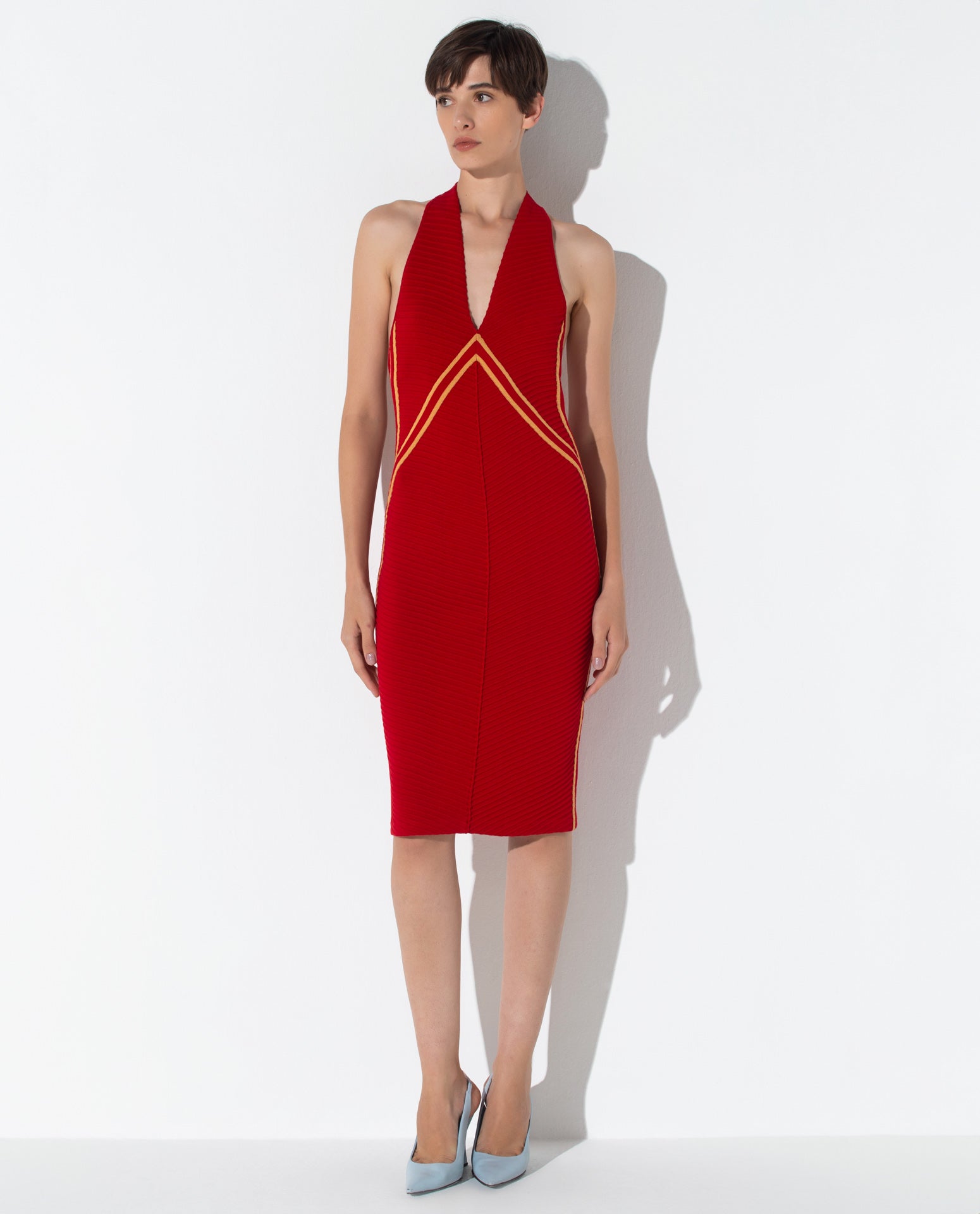 Vestido Lafort Decote V Marina Tricot