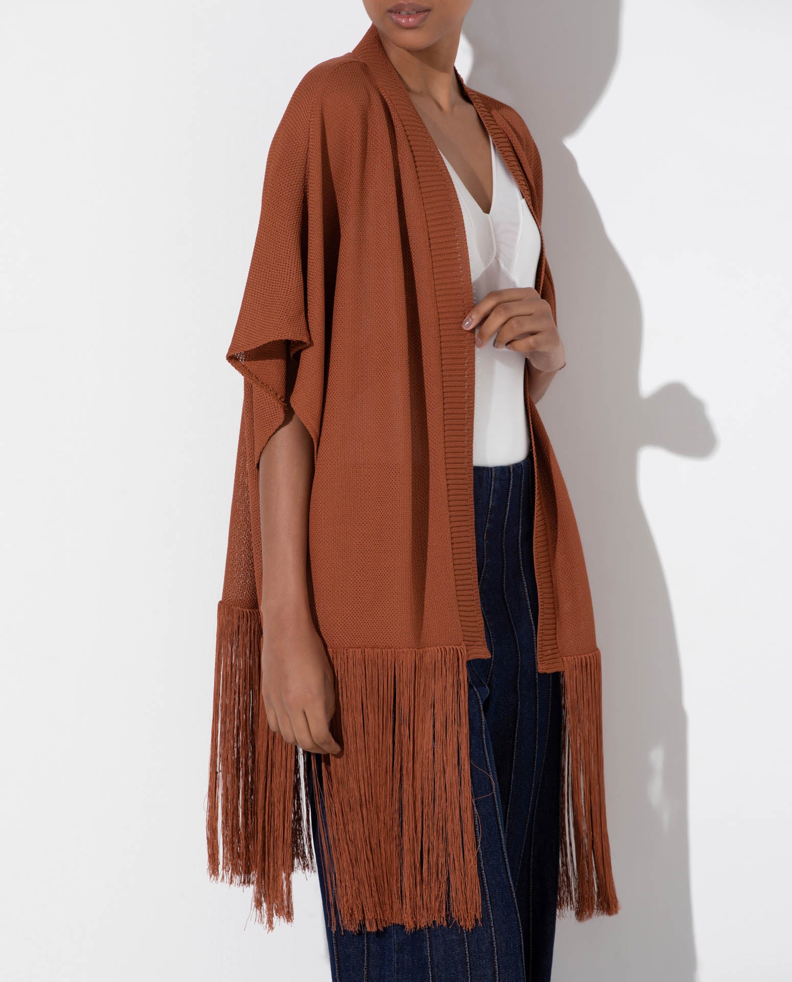 Kimono Lafort Com Franjas Nya Tricot