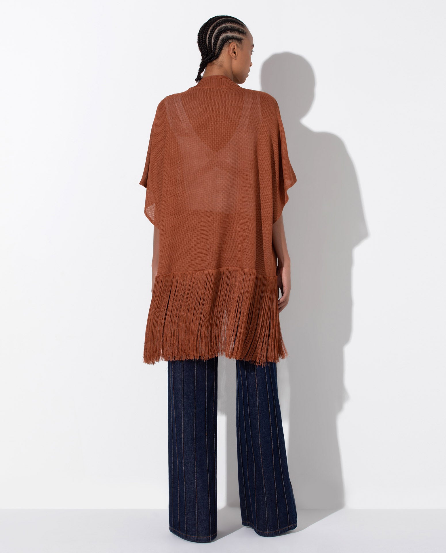 Kimono Lafort Com Franjas Nya Tricot