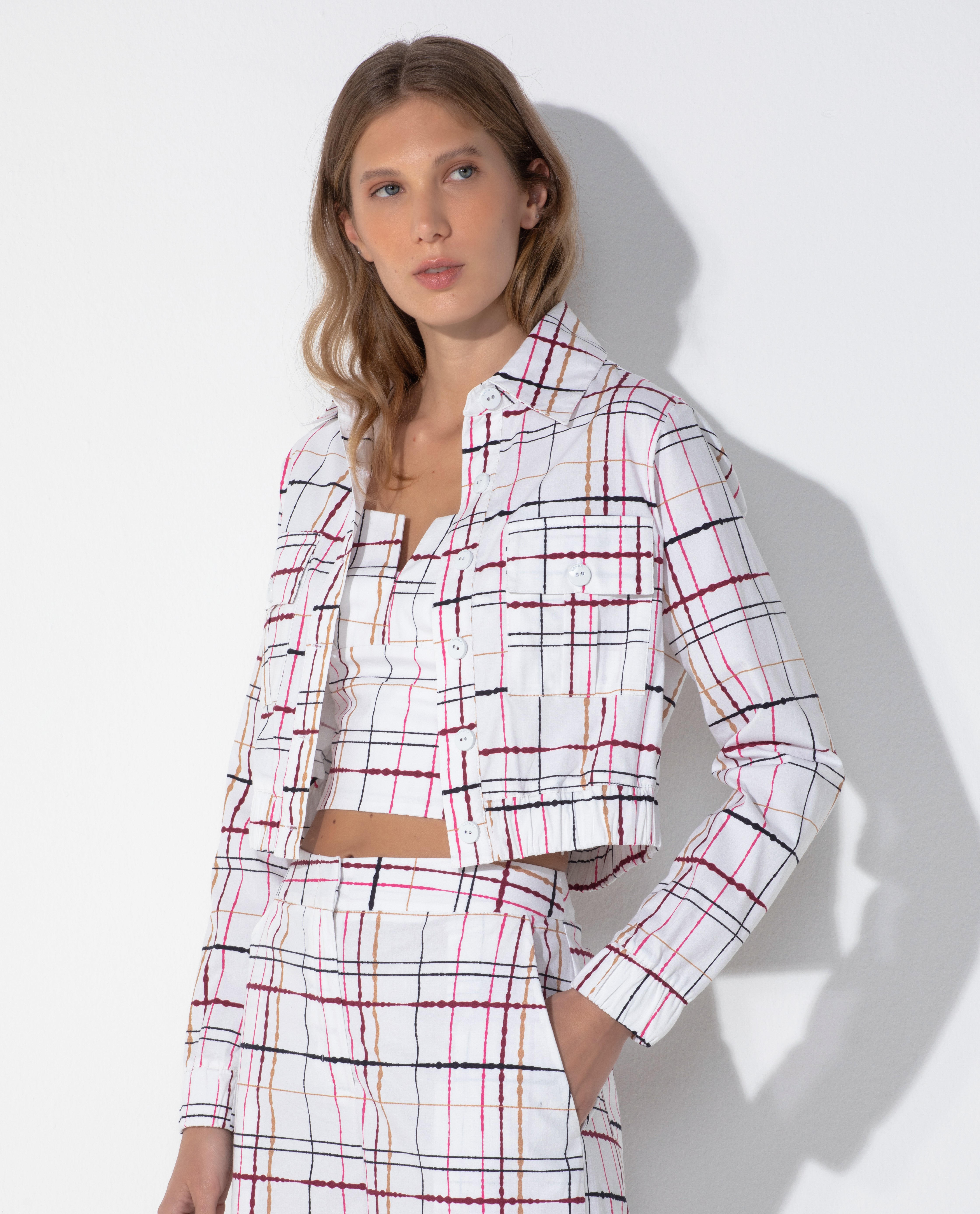 Jaqueta Lafort Bomber Clara Tricoline Estampada