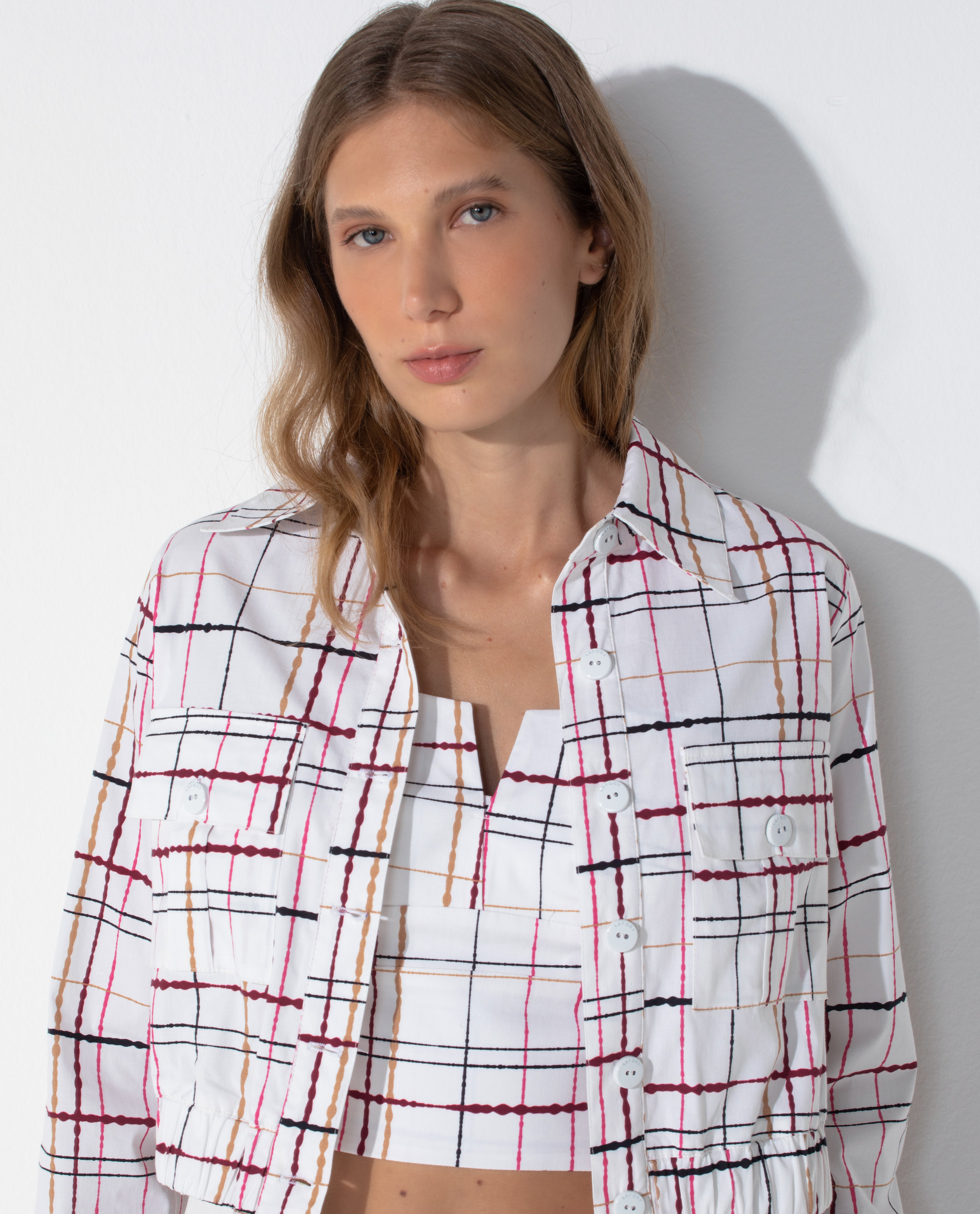 Jaqueta Lafort Bomber Clara Tricoline Estampada