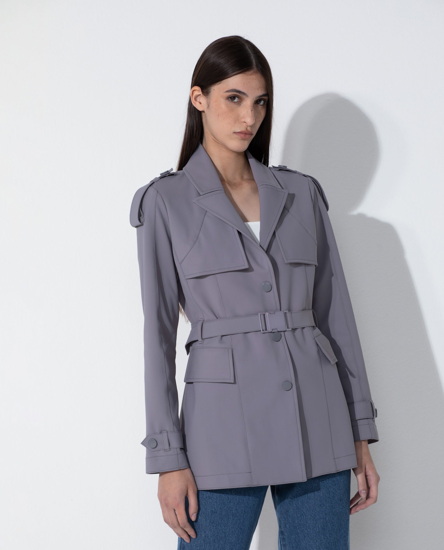 Casaco Lafort Com Cinto Sonia Technoblock®