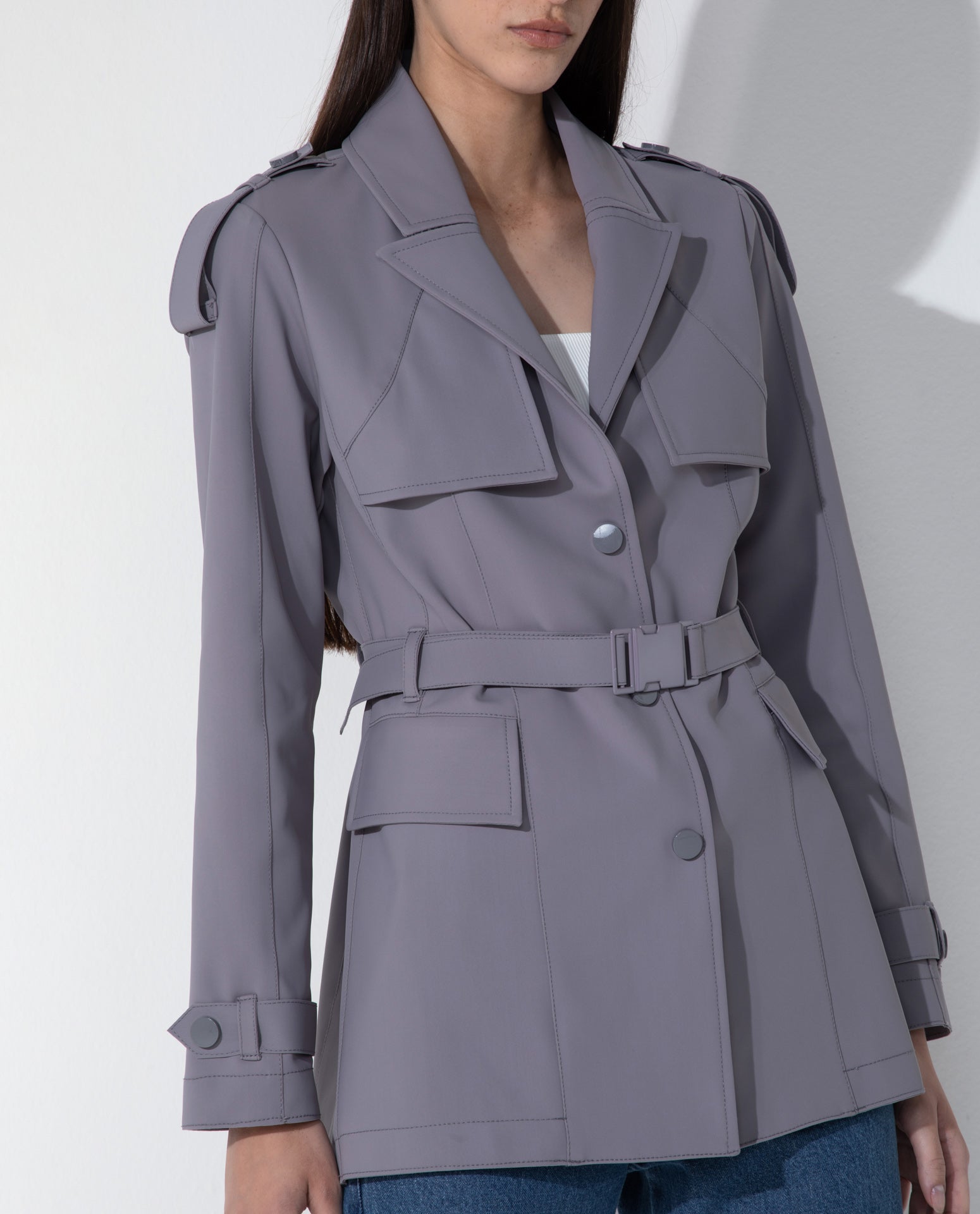 Casaco Lafort Com Cinto Sonia Technoblock®