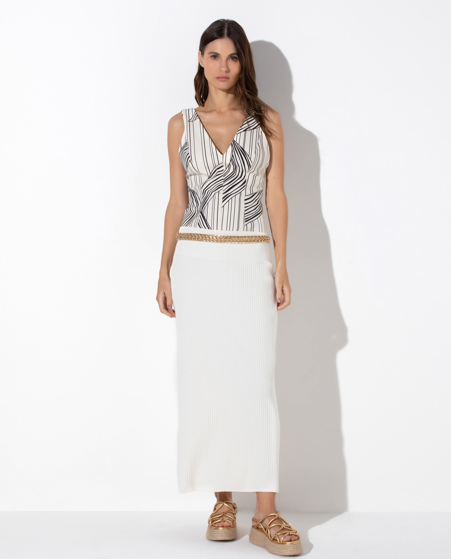 Top Lafort Decote V Rê Technoblock® Retro Future