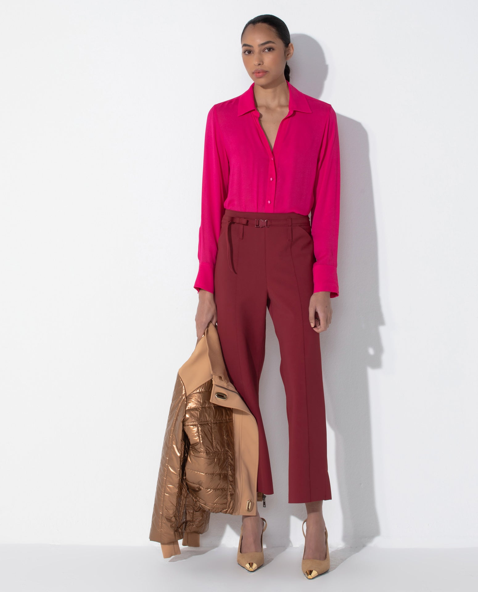 Camisa Lafort Slim Melinda Crepe Leve London Stories