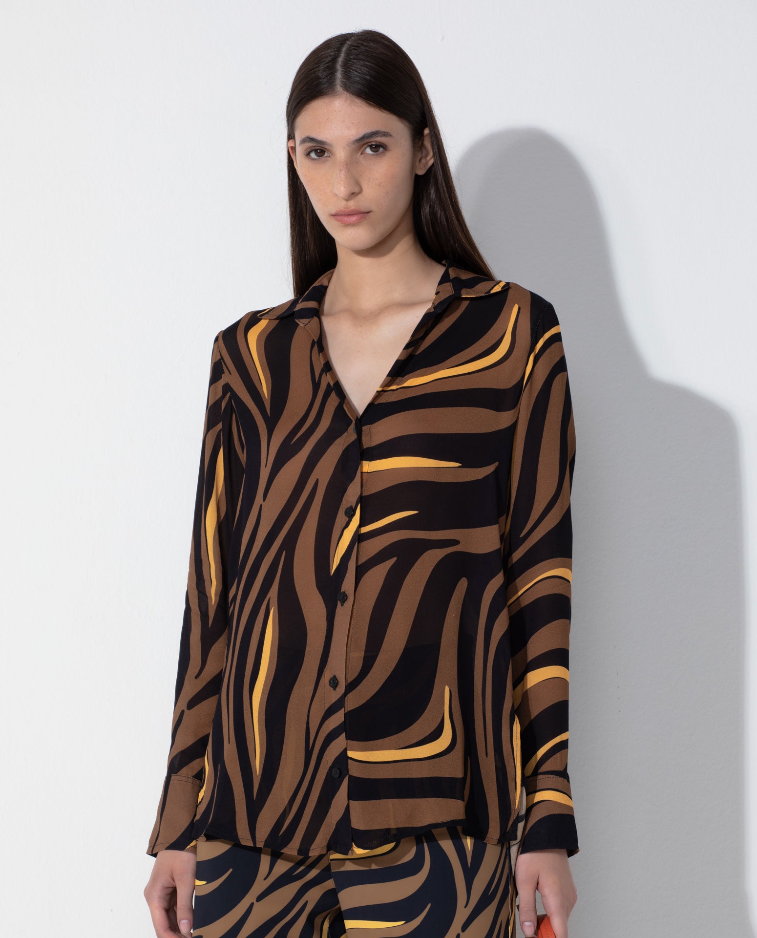 Camisa Lafort Slim Meli Crepe Leve London Stories