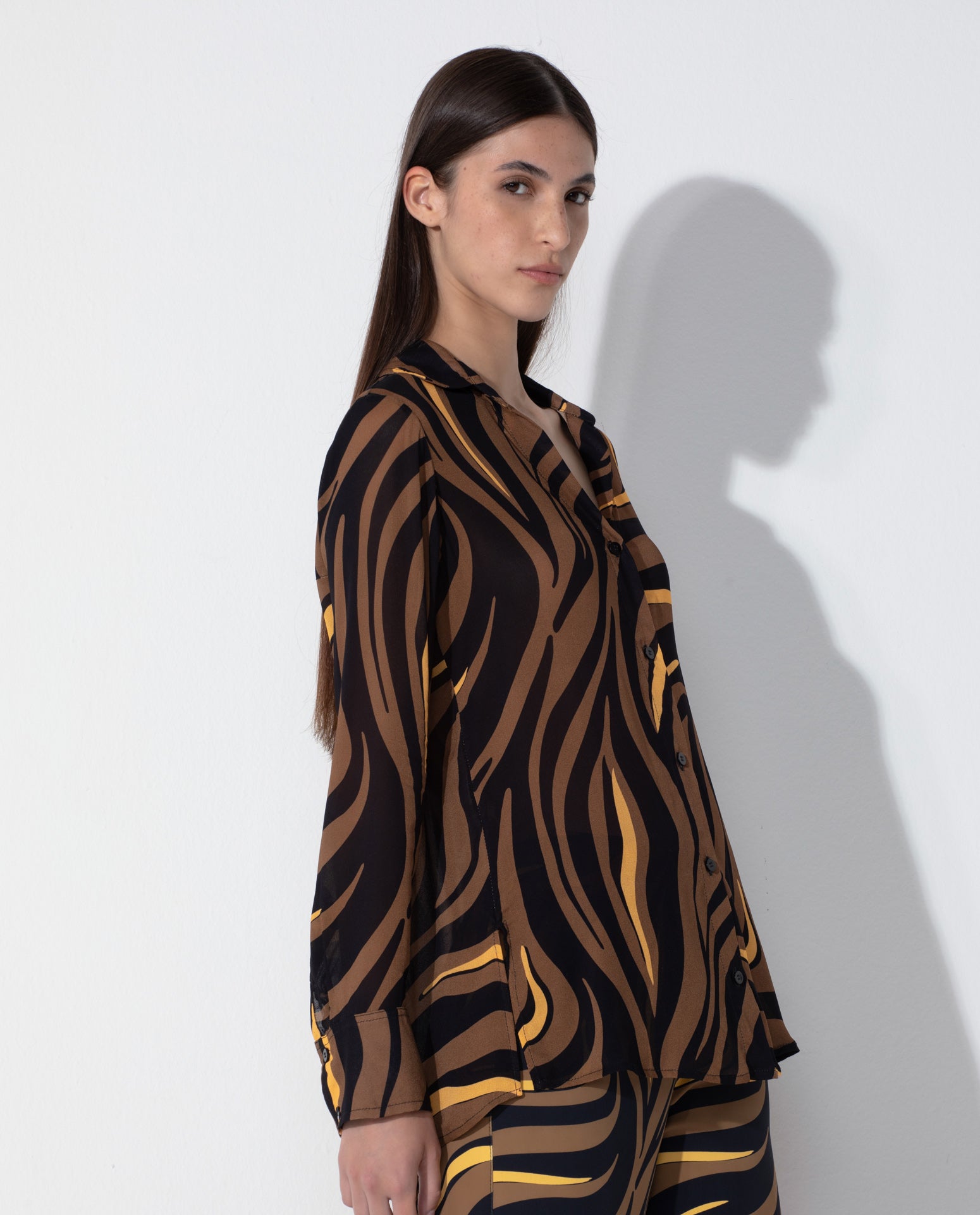 Camisa Lafort Slim Meli Crepe Leve London Stories