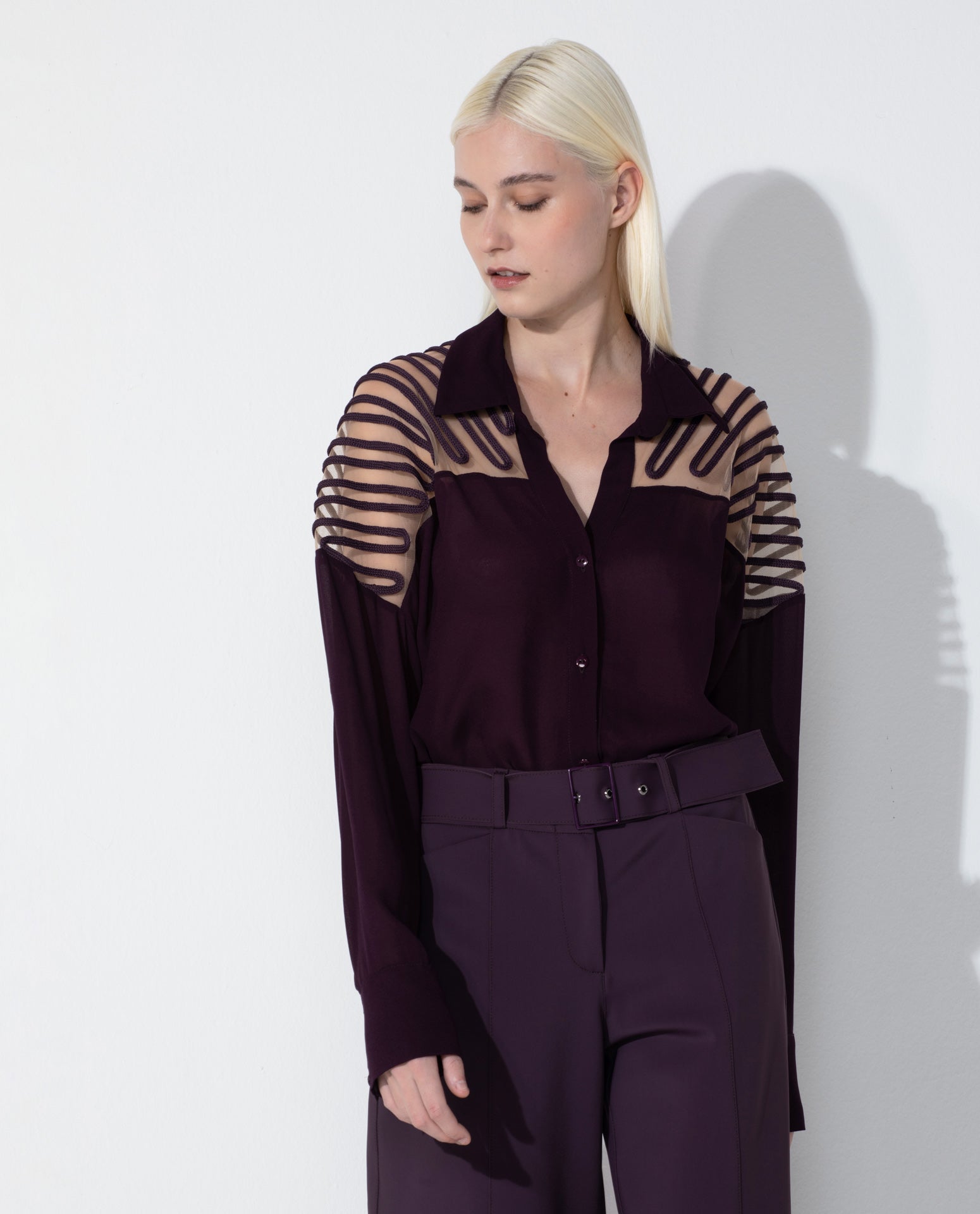Camisa Lafort Com Bordado Bia Crepe Leve