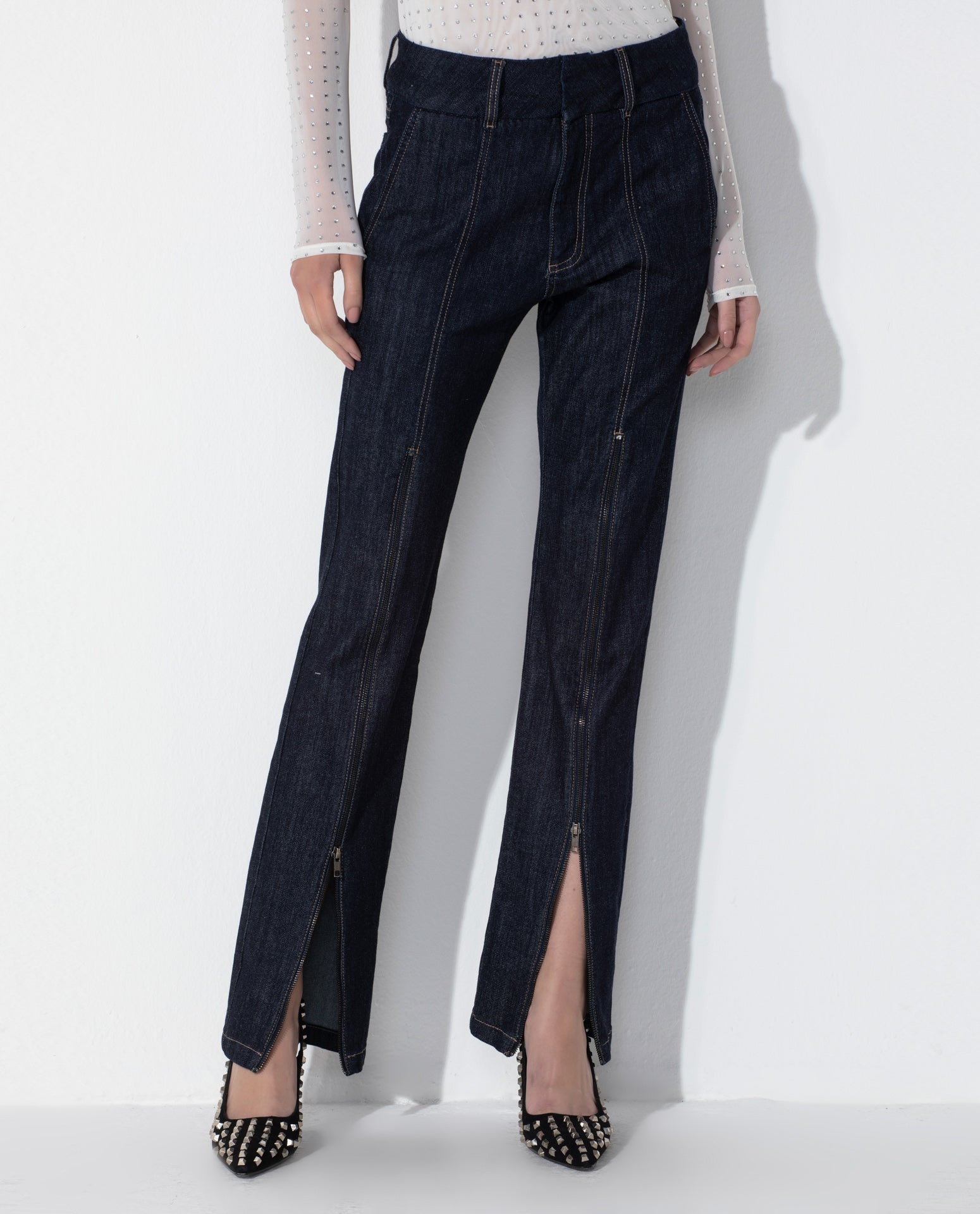 Calça Lafort Com Zíper Amber Jeans