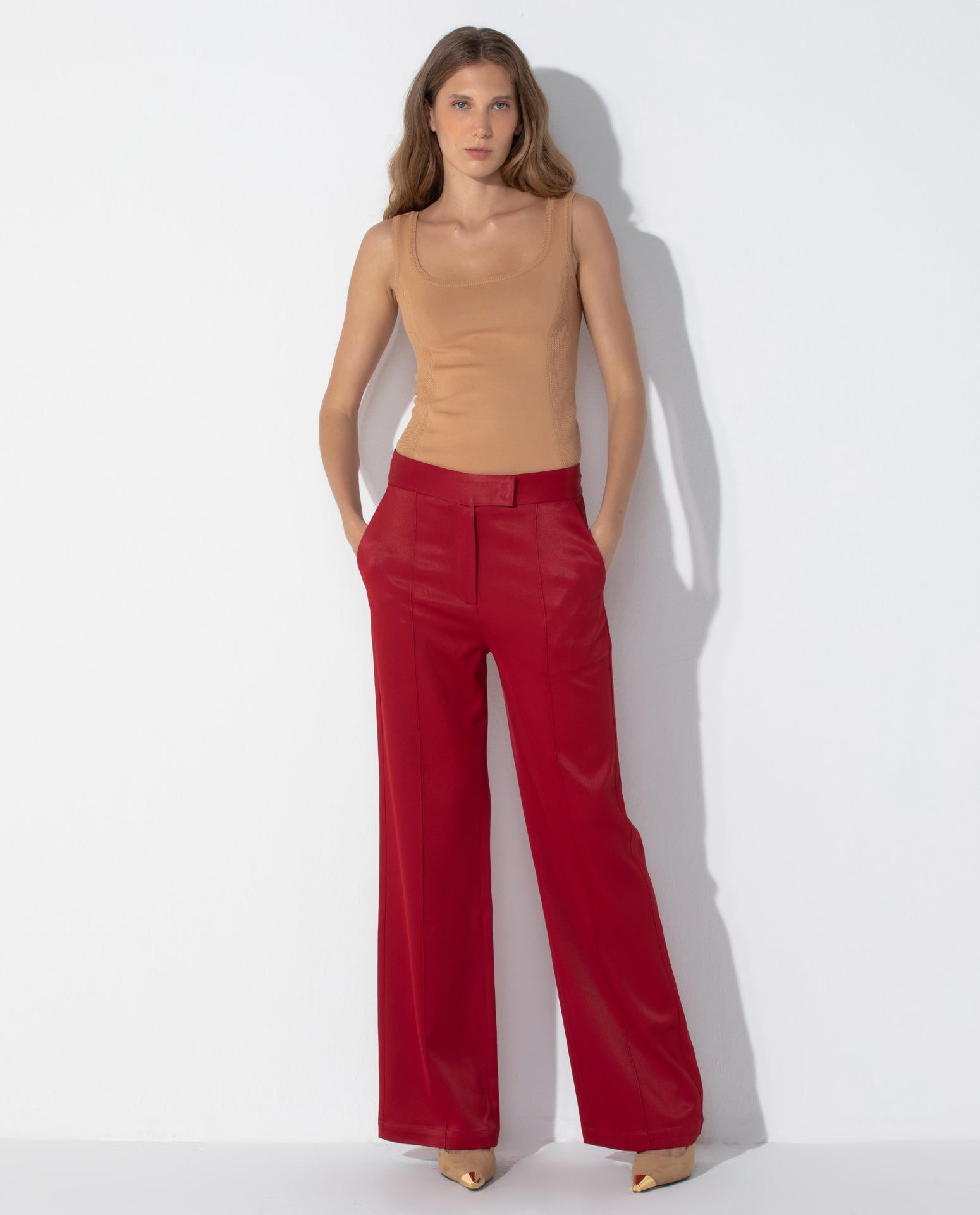 Calça Lafort Reta Greta Crepe Alfaiataria