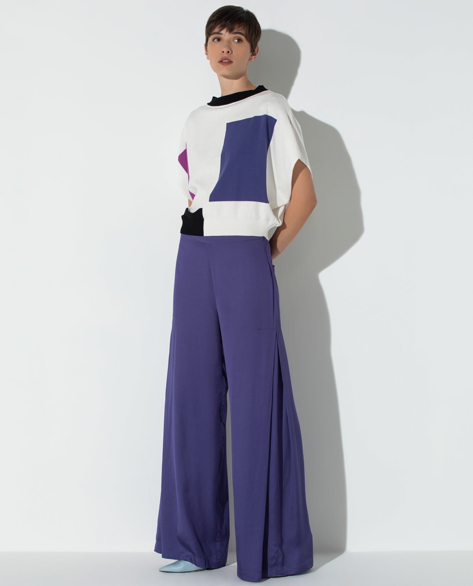 Calça Lafort Com Pregas Naya Crepe Acetinado