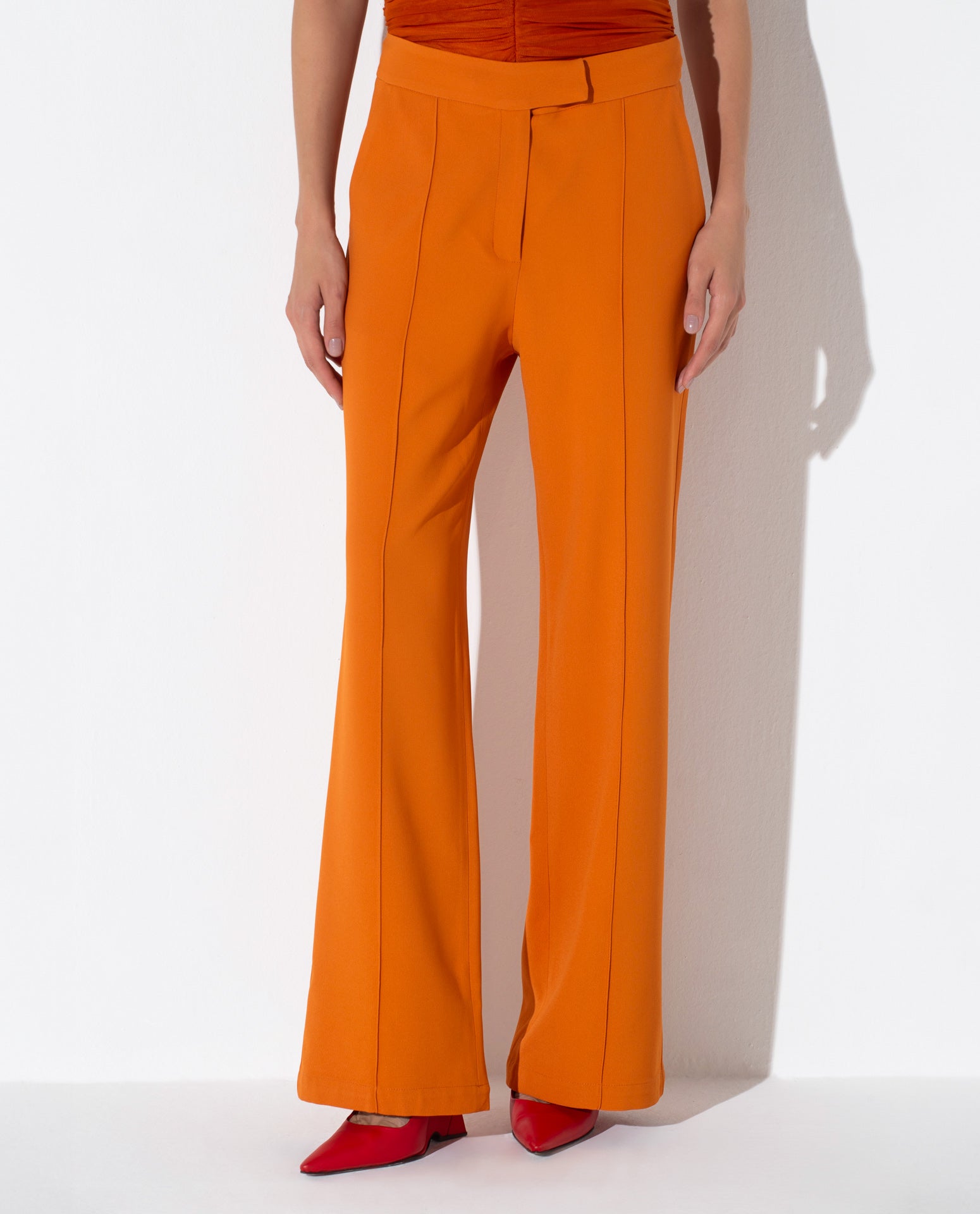 Calça Lafort Reta Greta Crepe Alfaiataria