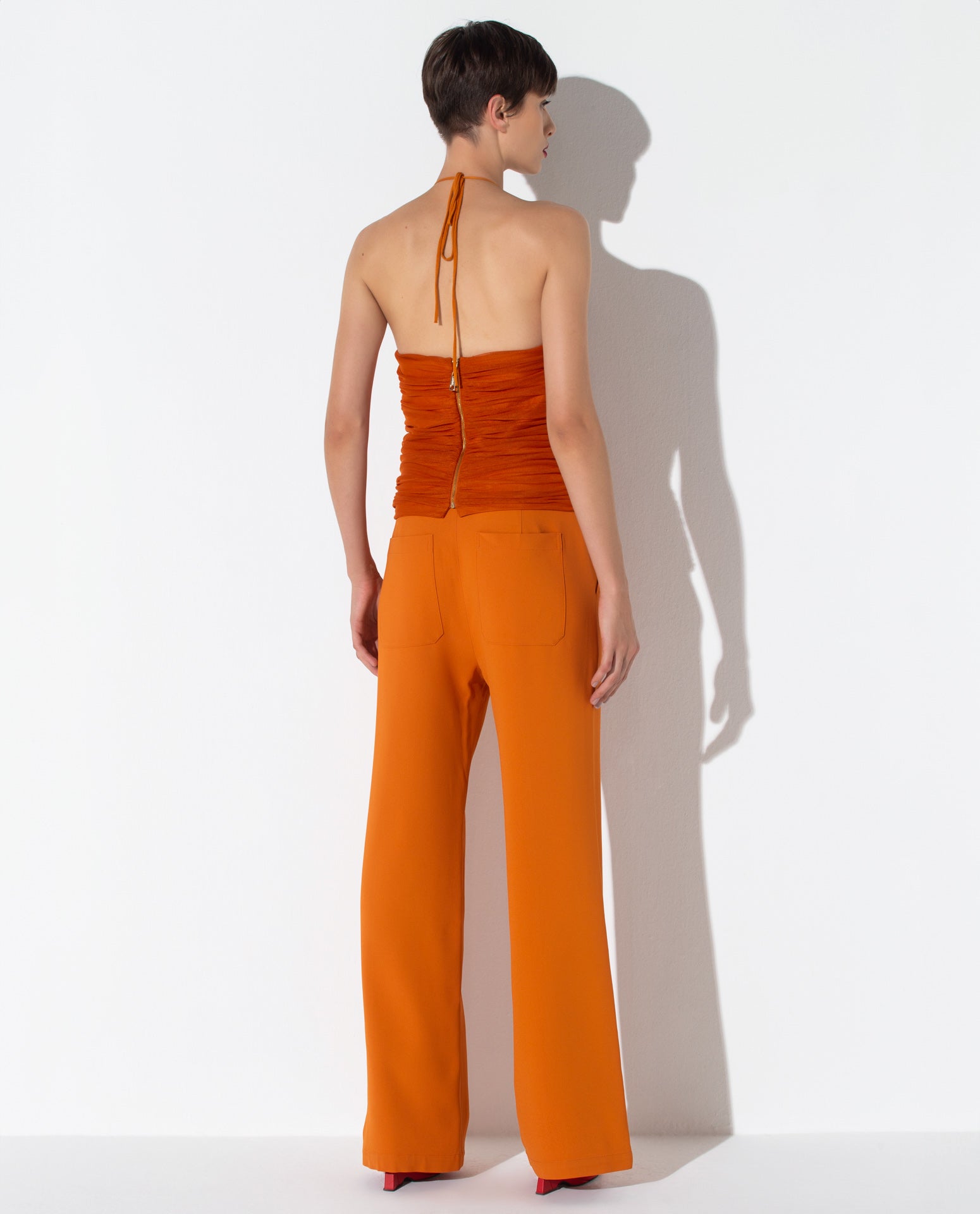 Calça Lafort Reta Greta Crepe Alfaiataria