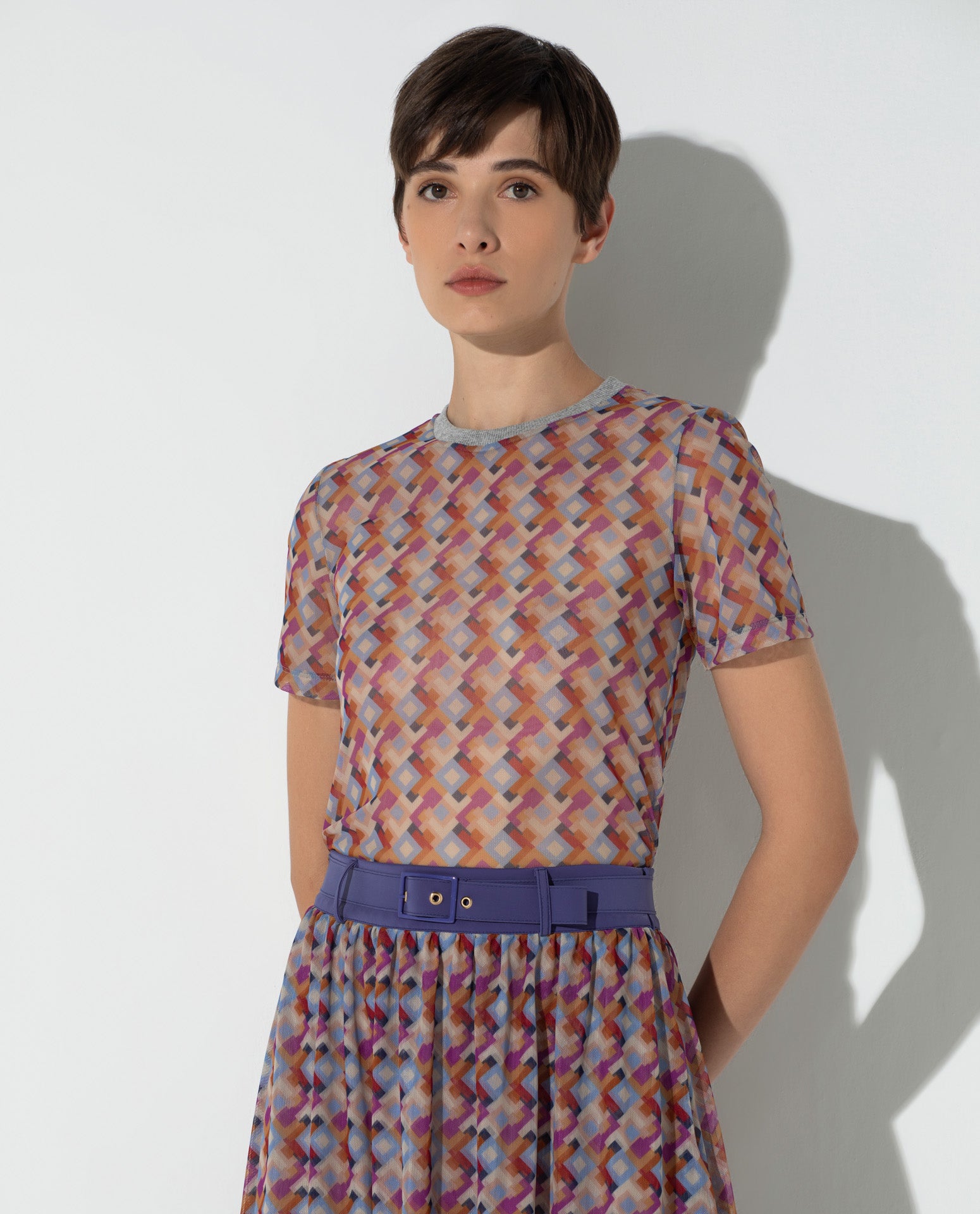 Blusa Lafort Manga Curta Leane Tule