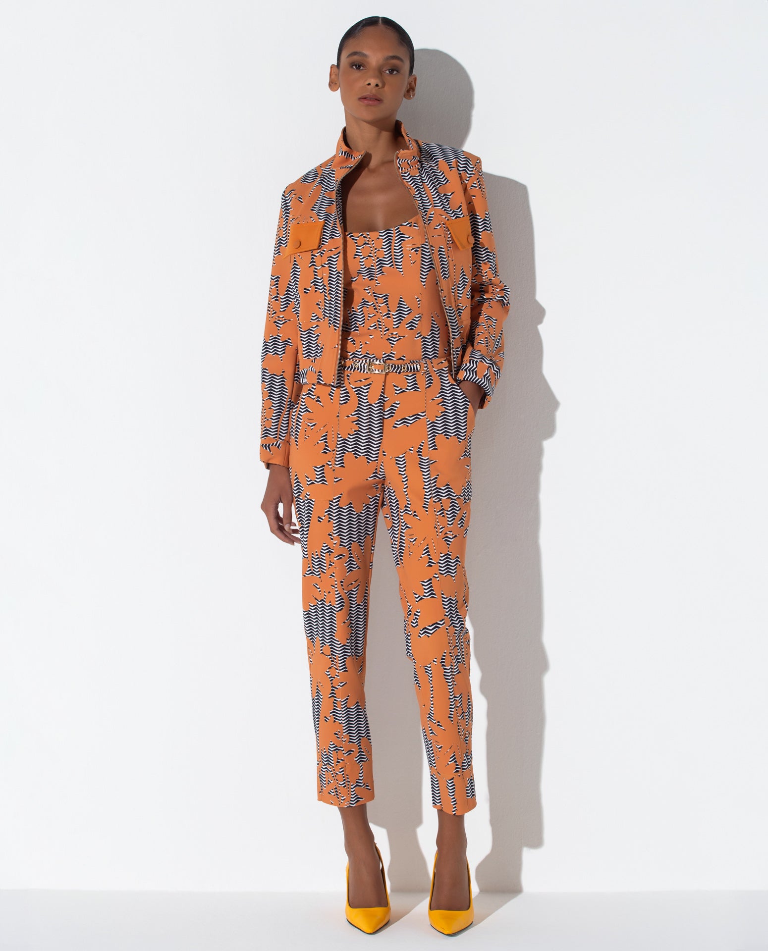 Jaqueta Lafort Bomber Odete Technoblock® Estampada