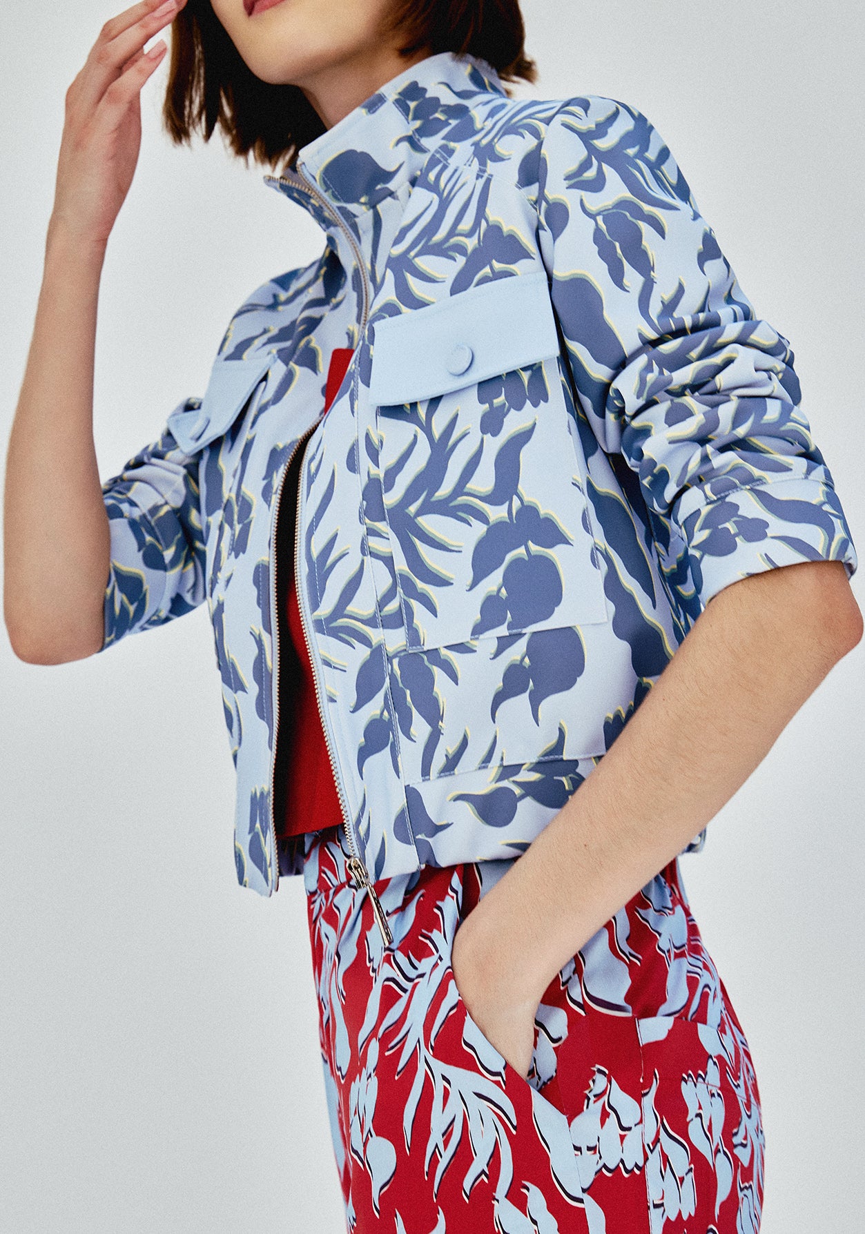 Jaqueta Lafort Bomber Odete Technoblock® Estampada