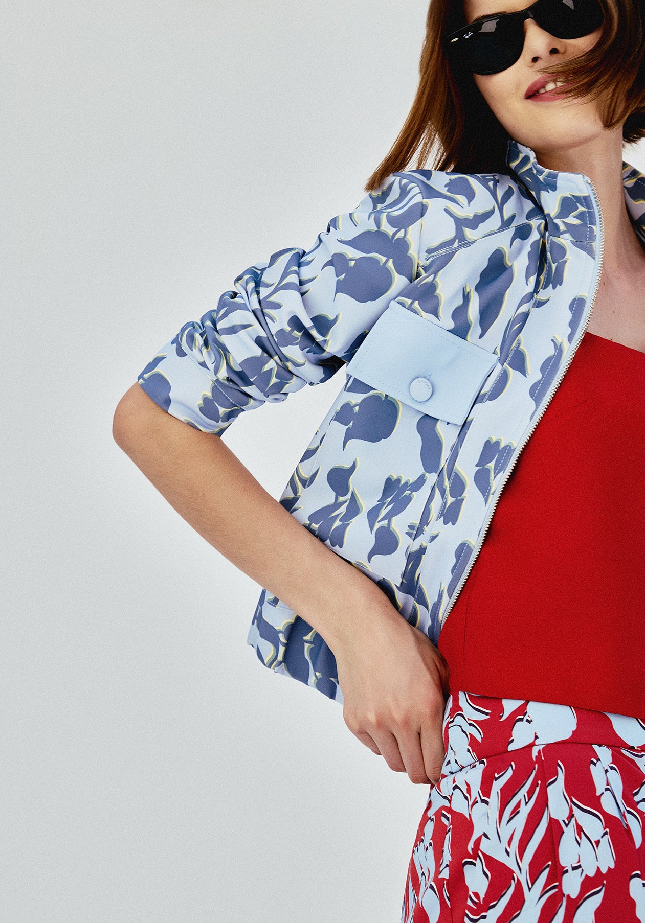 Jaqueta Lafort Bomber Odete Technoblock® Estampada