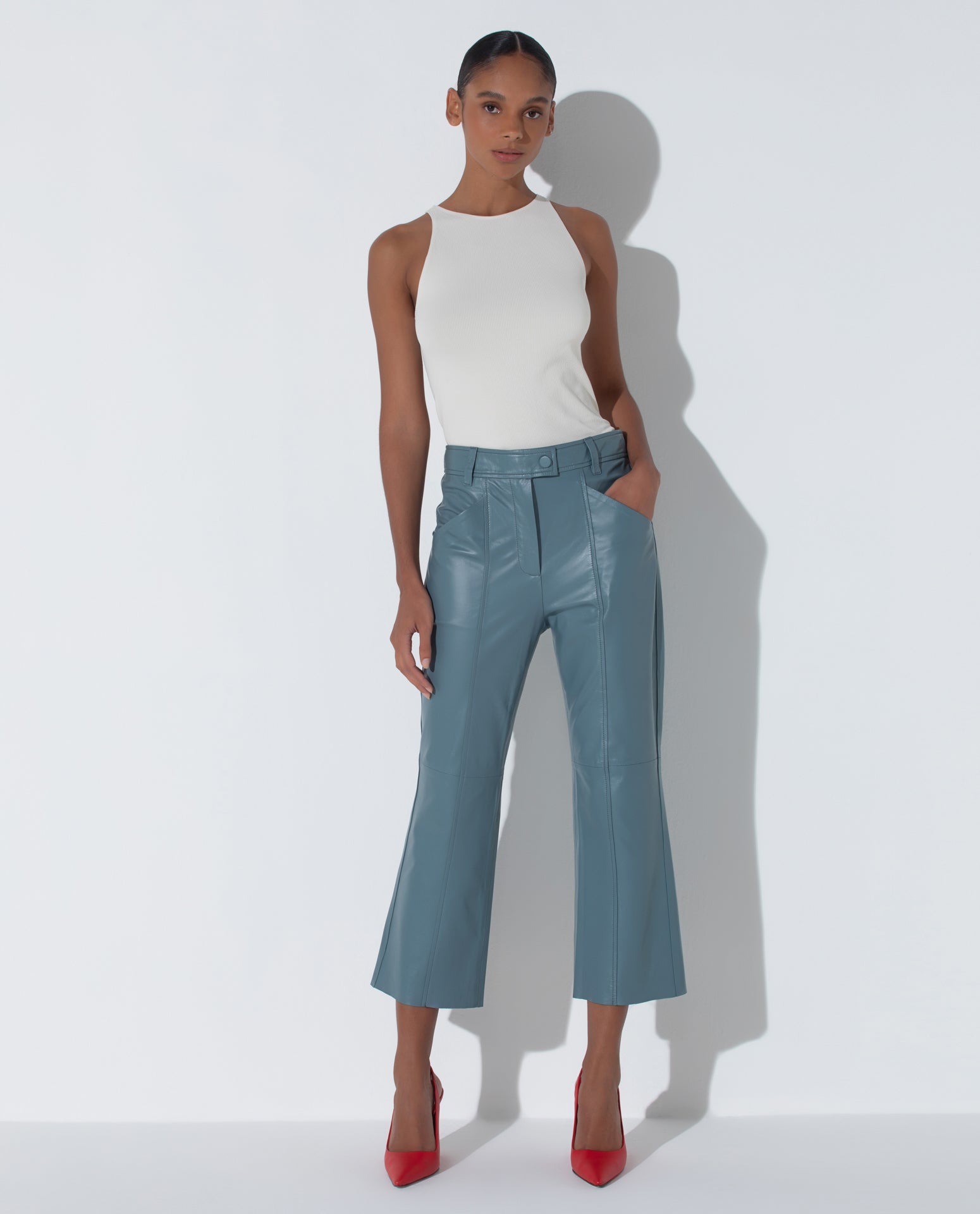 Calça Lafort Capri Gabriela Couro