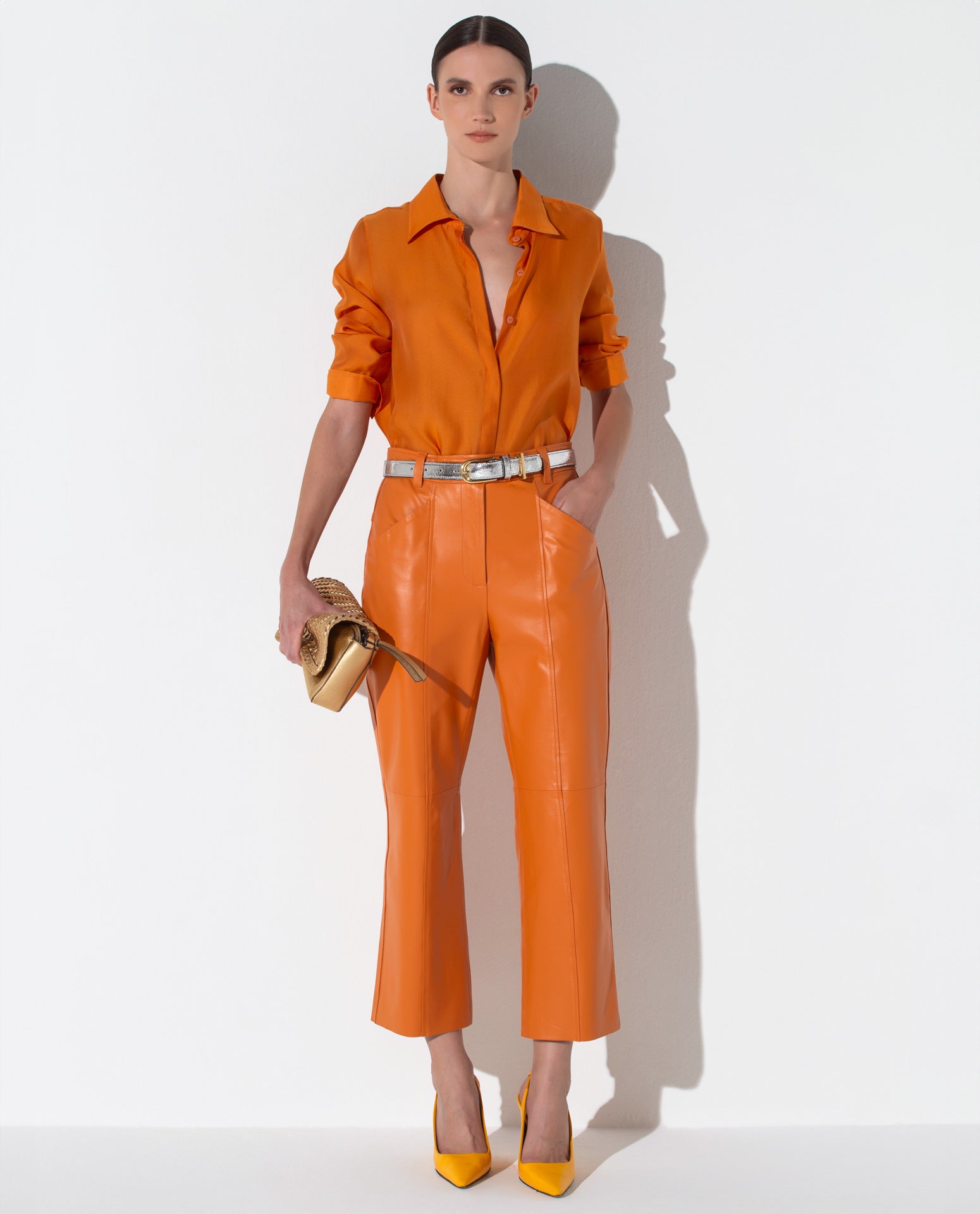 Calça Lafort Capri Gabriela Couro