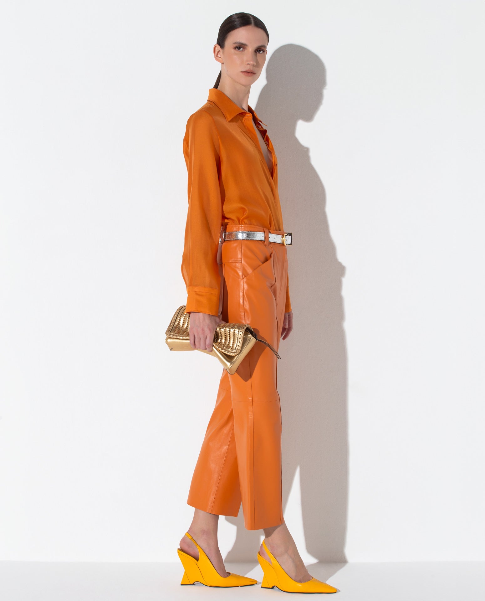 Calça Lafort Capri Gabriela Couro