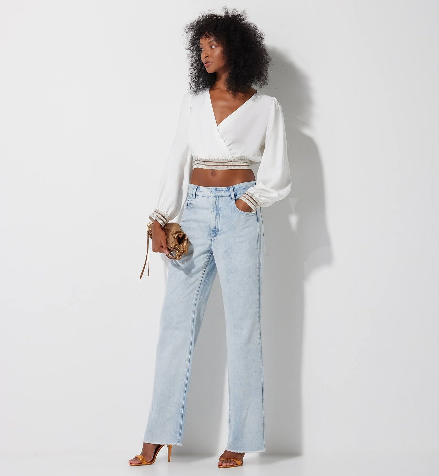 Blusa Lafort Manga Longa Lola Cupro