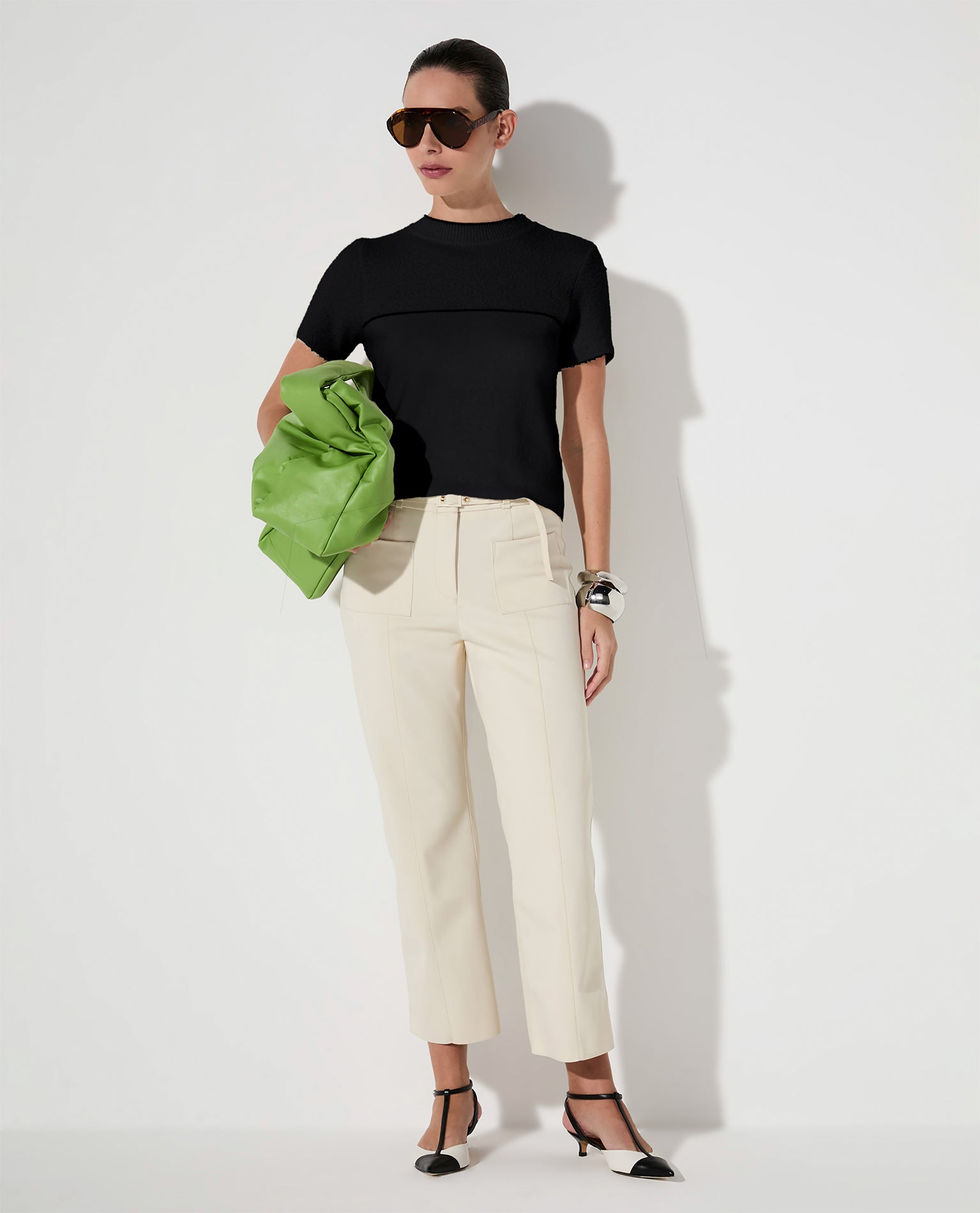 Blusa Lafort Manga Curta Carlotta Tricot