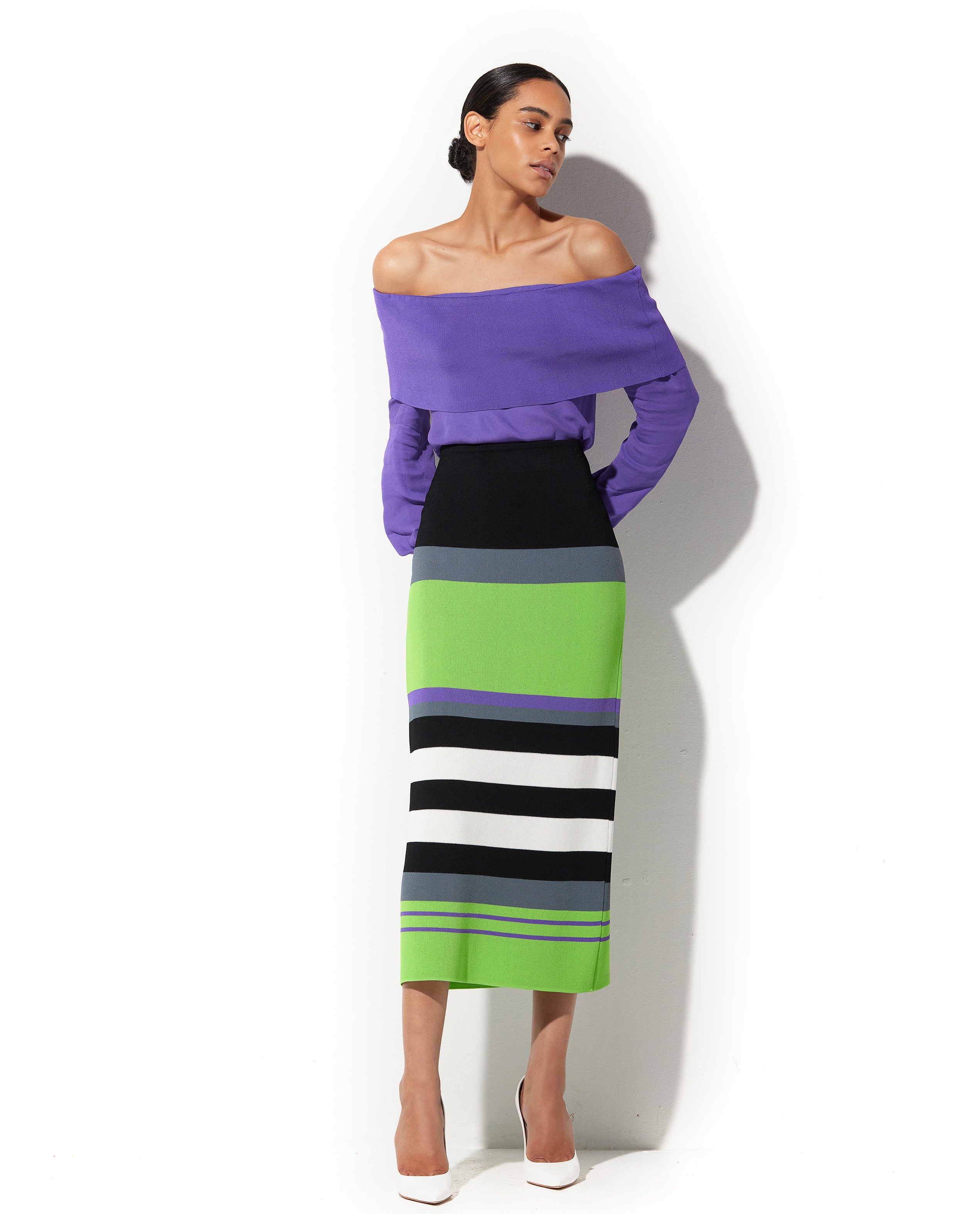 Blusa Lafort Ombro A Ombro Anise Crepe Leve Le Club