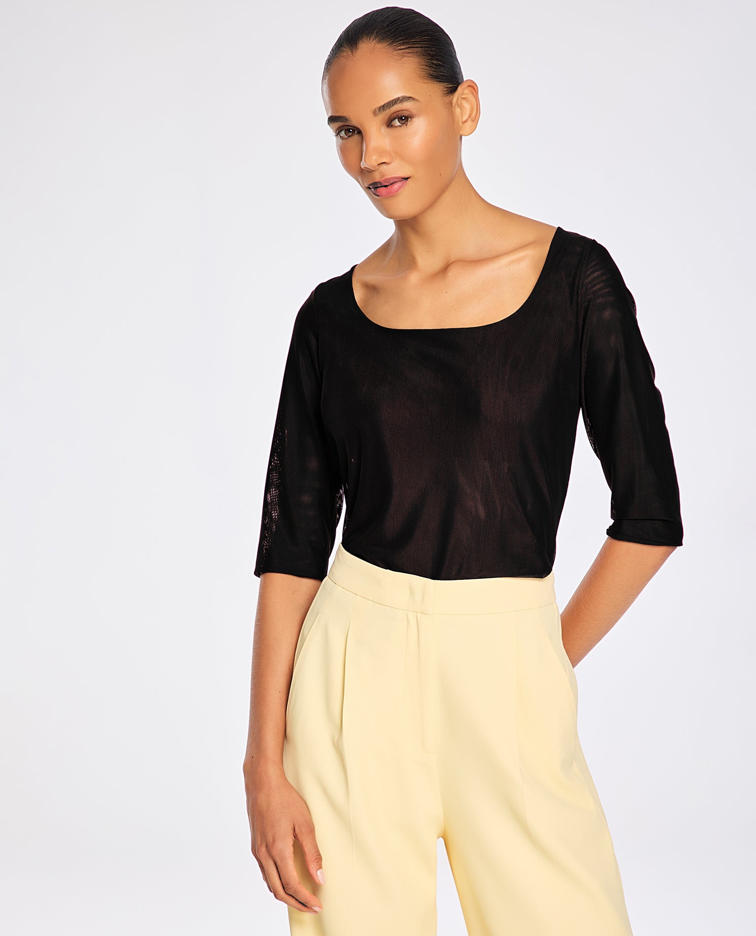 Blusa Lafort Decote U Eliana Tela Block - Light