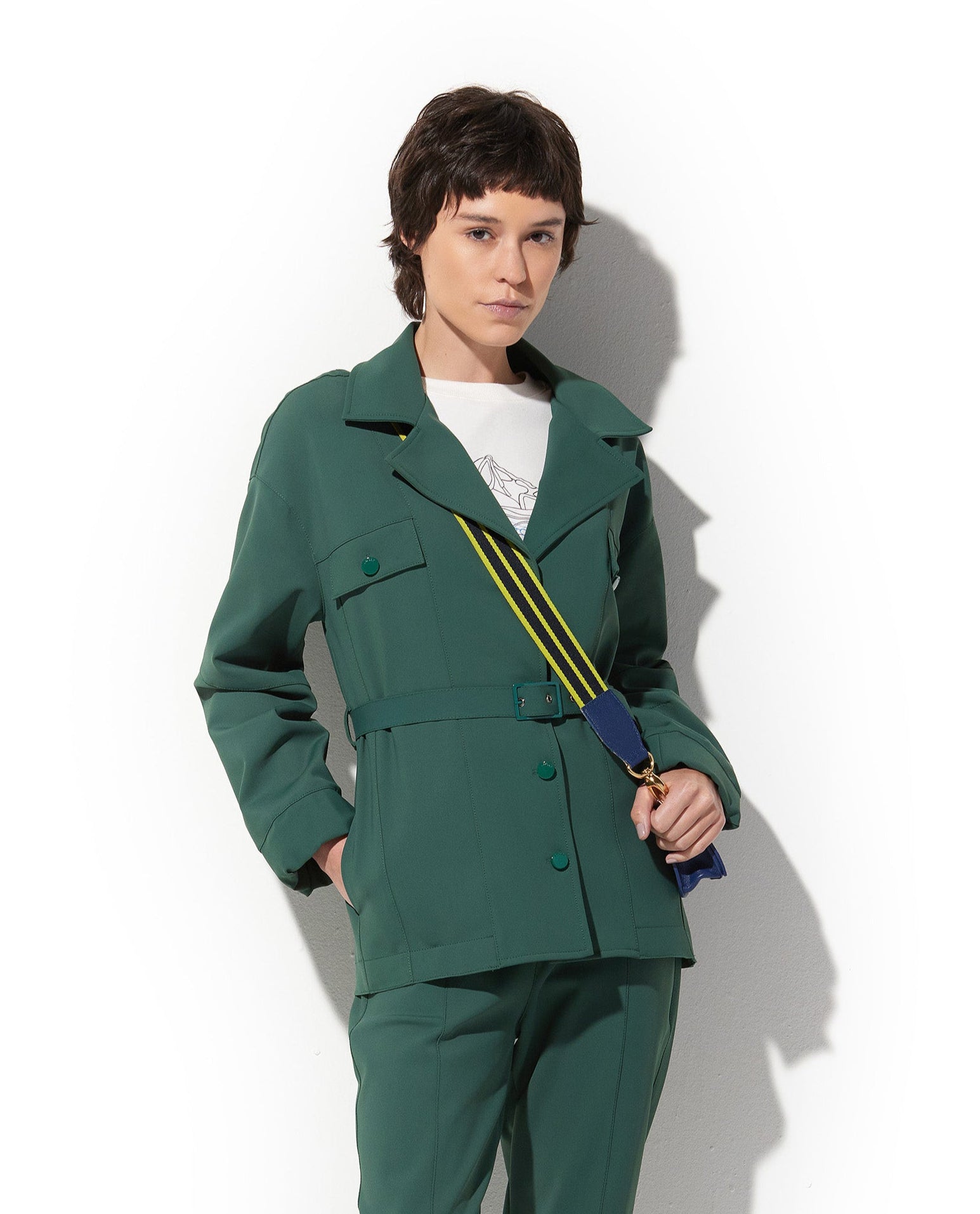 Casaco Lafort Com Cinto Carolyn Technoblock®