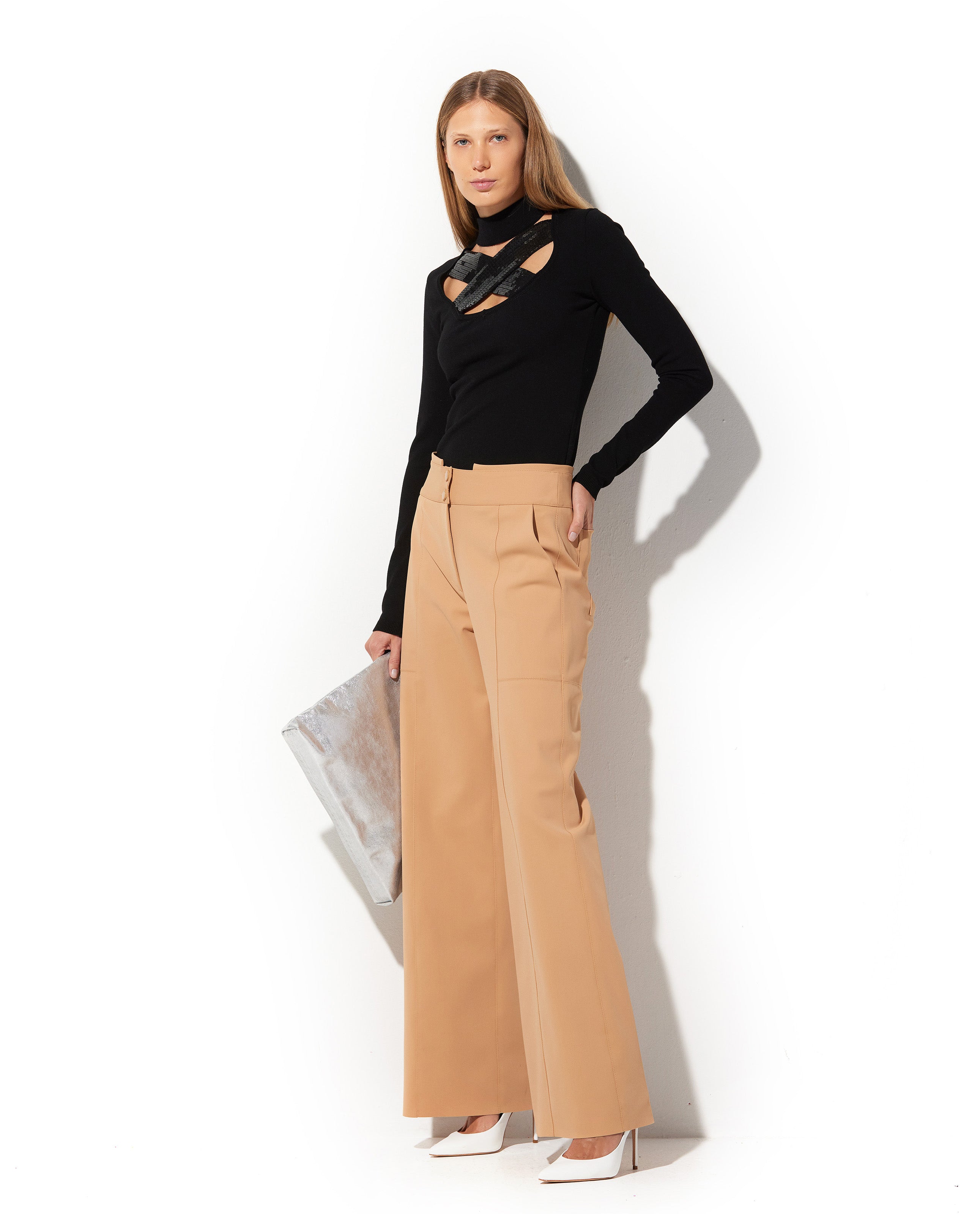 Blusa Lafort Gola Alta Giuliana Tricot