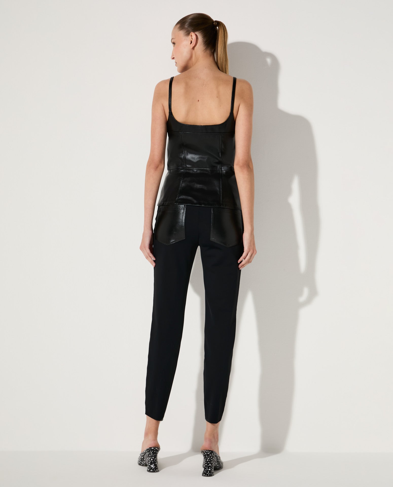 Top Lafort Colete Domenica Couro