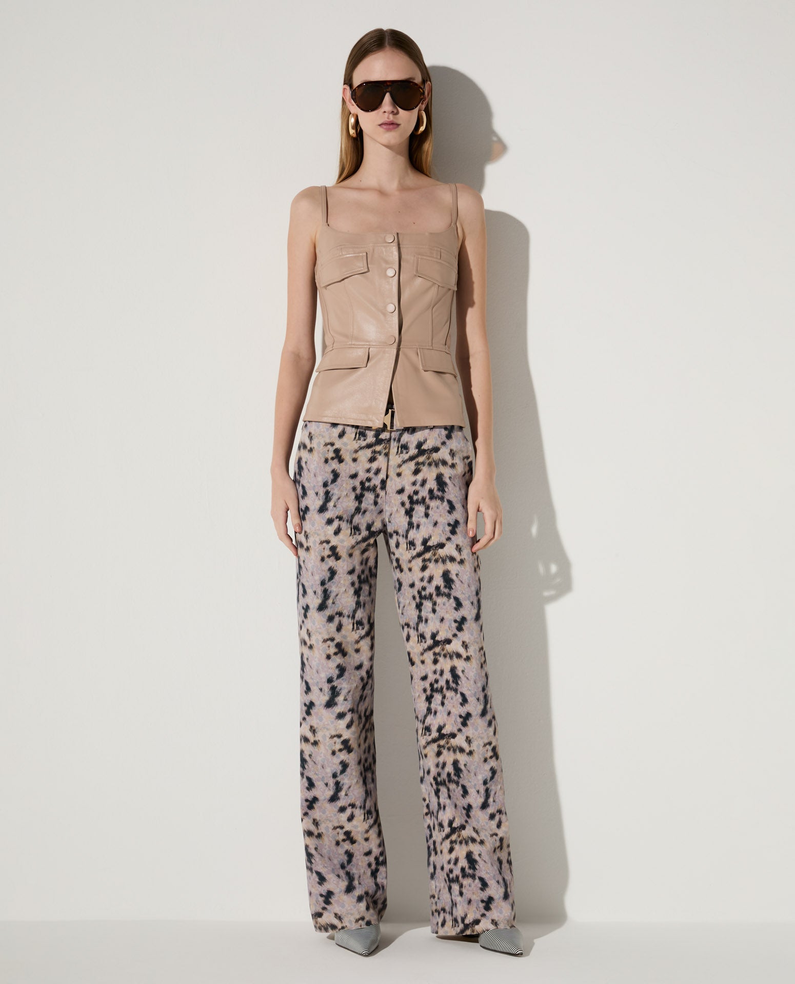 Top Lafort Colete Domenica Couro