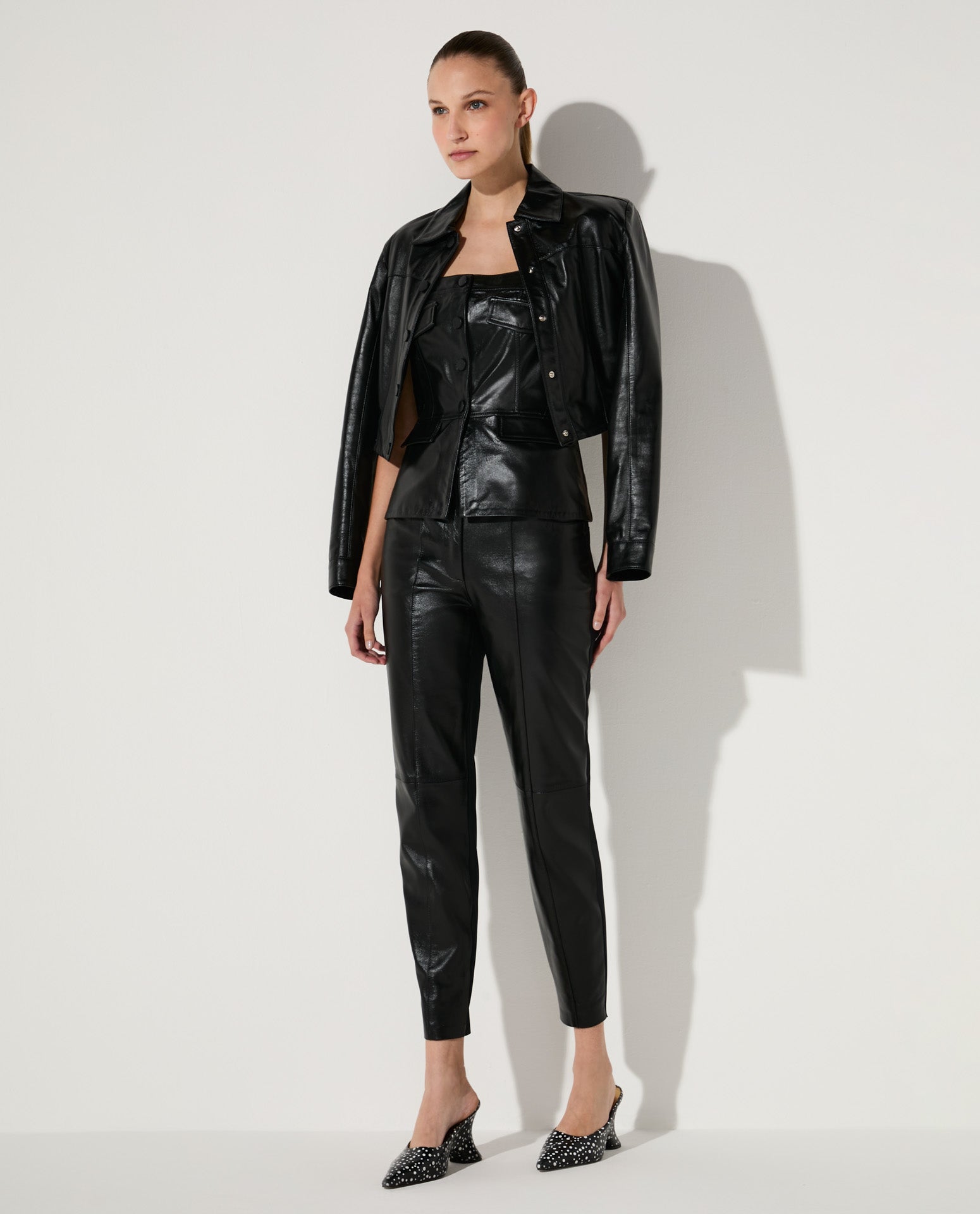 Calça Lafort Five Pocket Domenica Couro