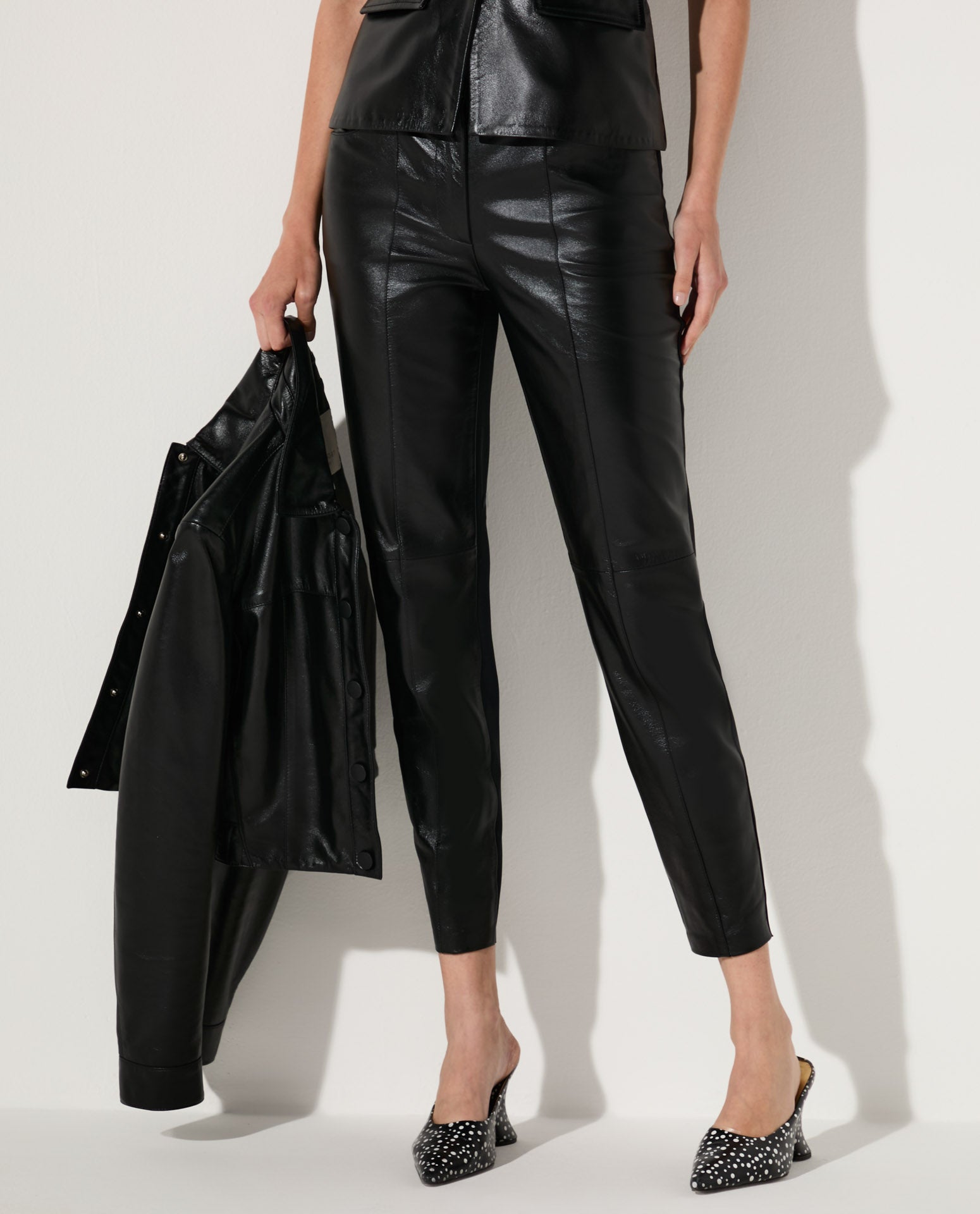 Calça Lafort Five Pocket Domenica Couro