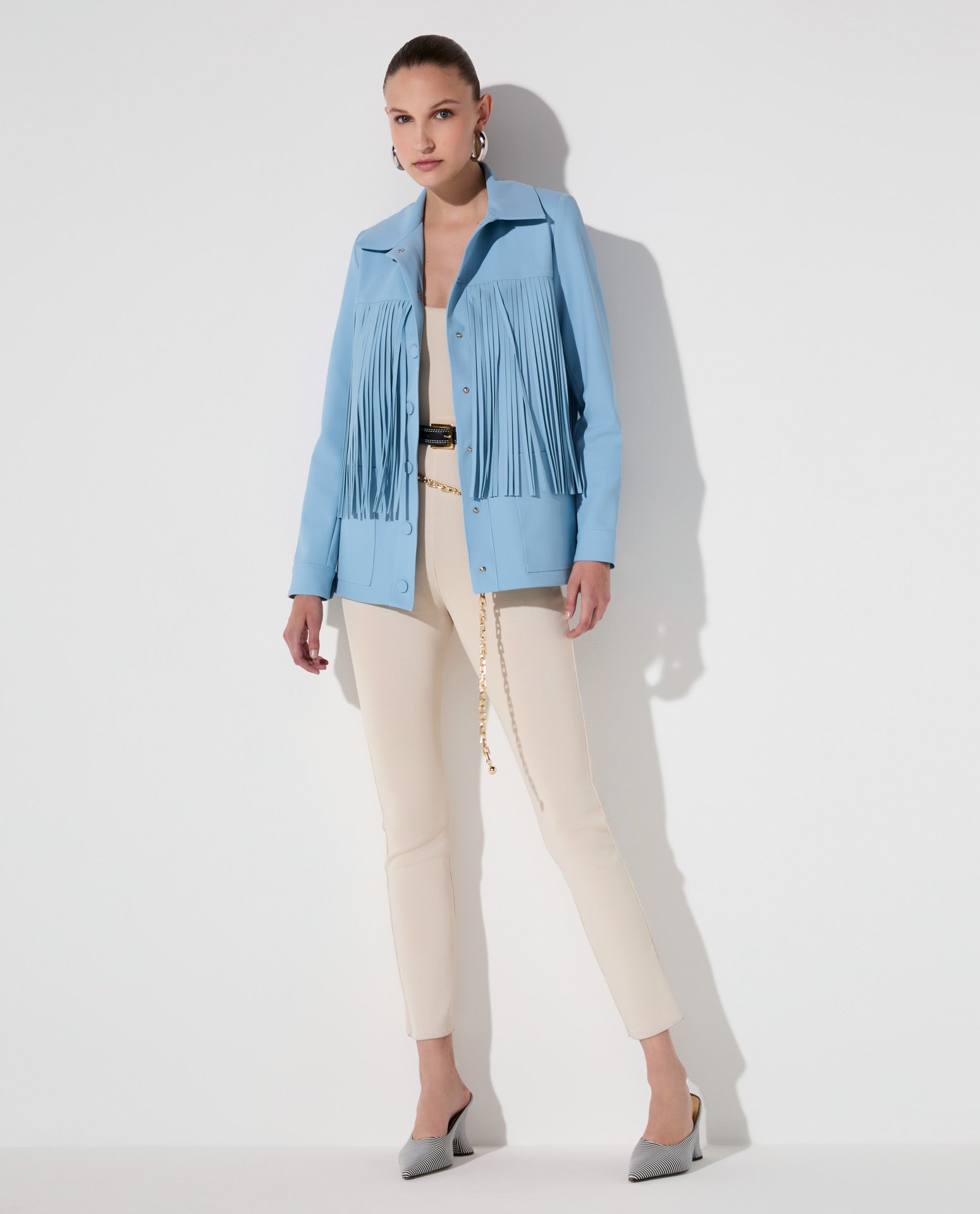 Jaqueta Lafort Com Franjas Letizia Technoblock®