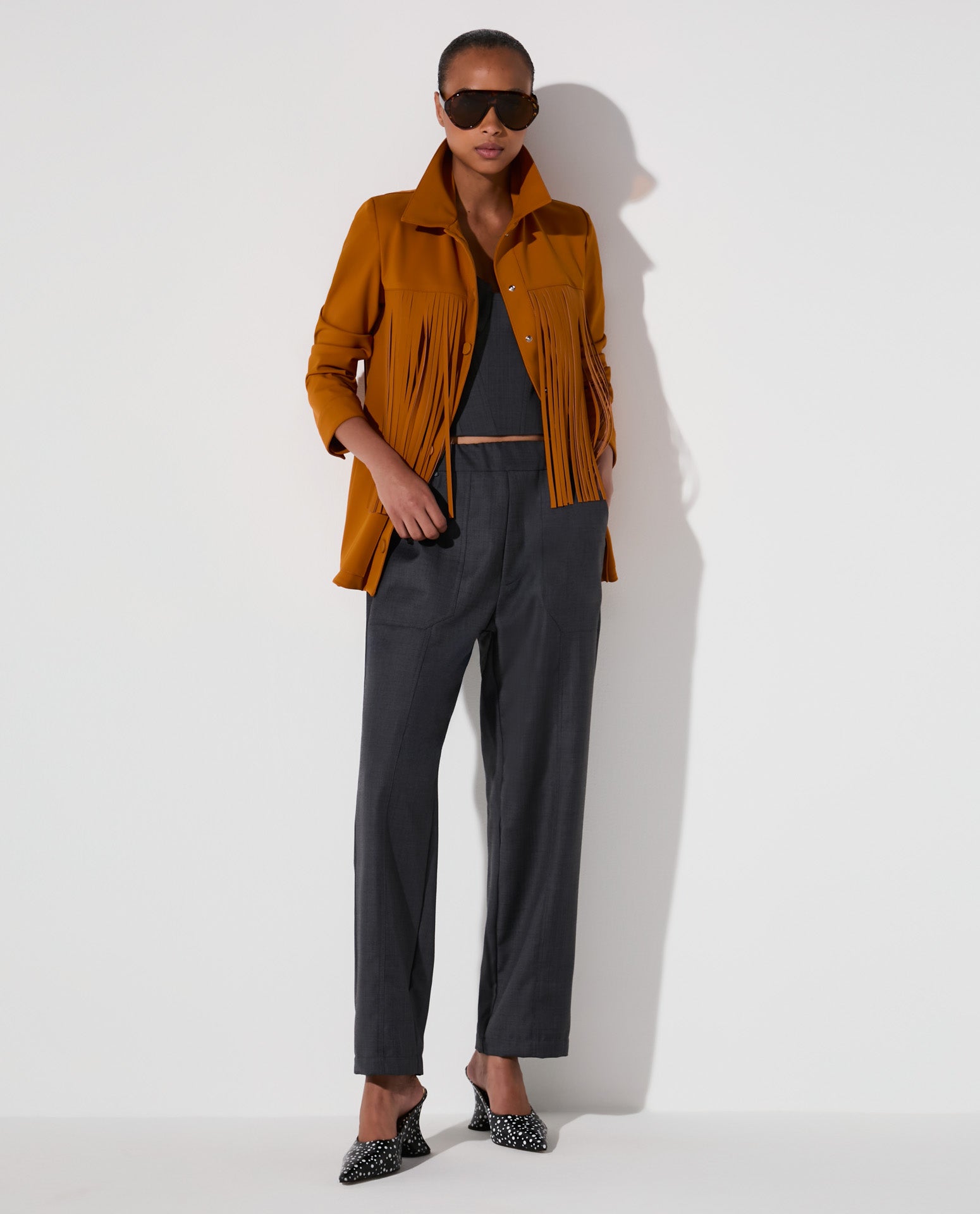 Jaqueta Lafort Com Franjas Letizia Technoblock®