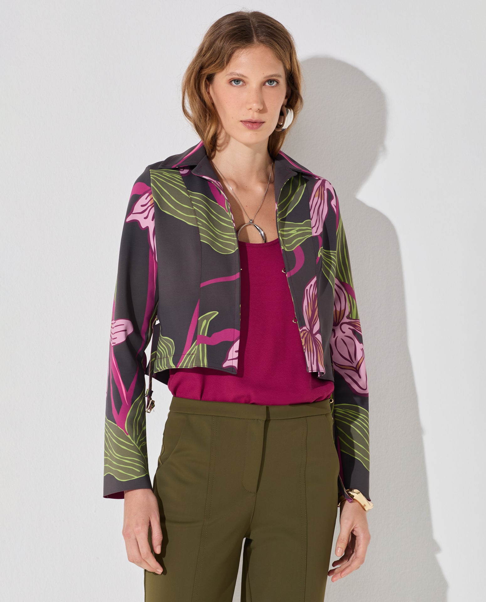 Casaco Lafort Com Cinto Filomena Technoblock® Estampado