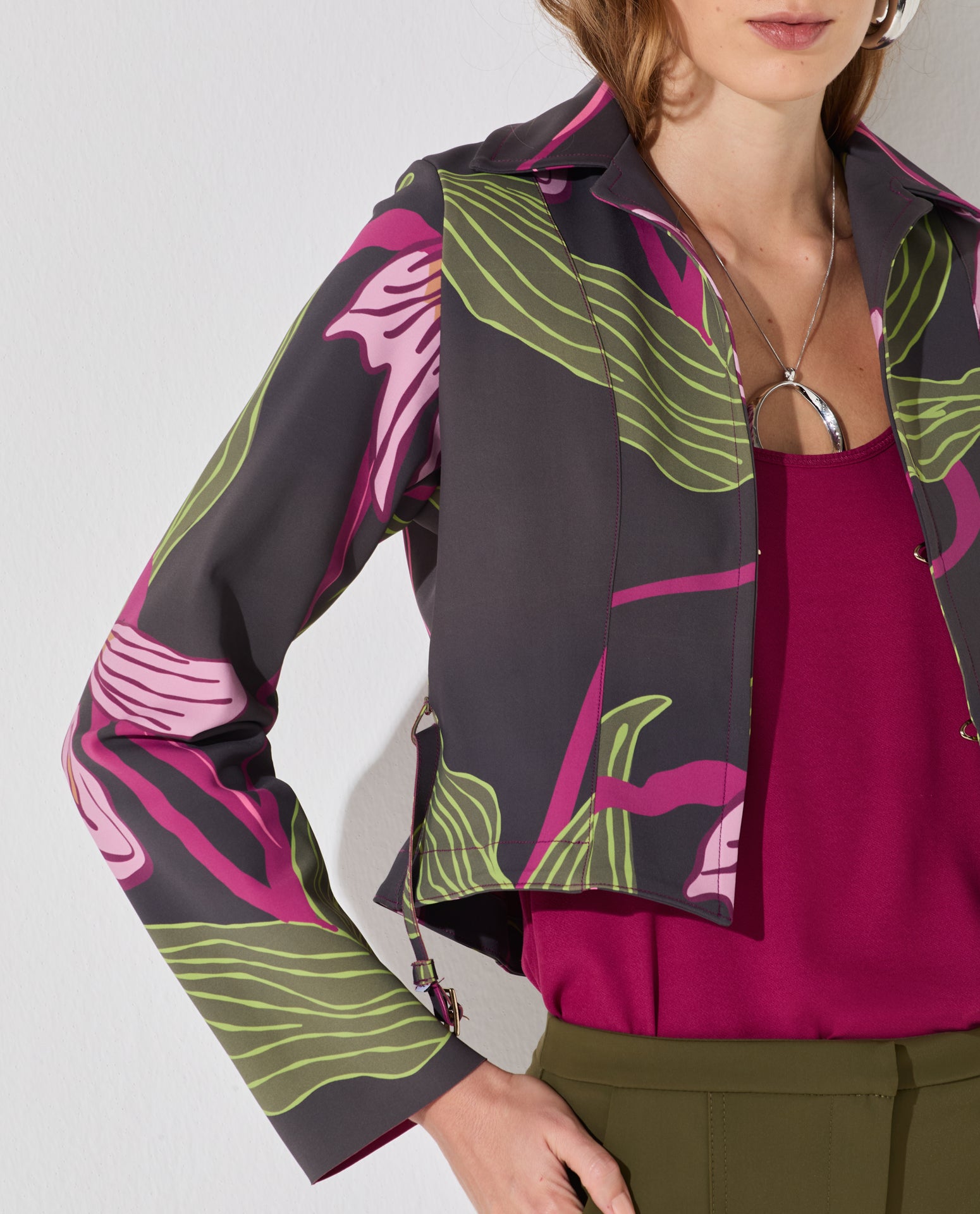 Casaco Lafort Com Cinto Filomena Technoblock® Estampado