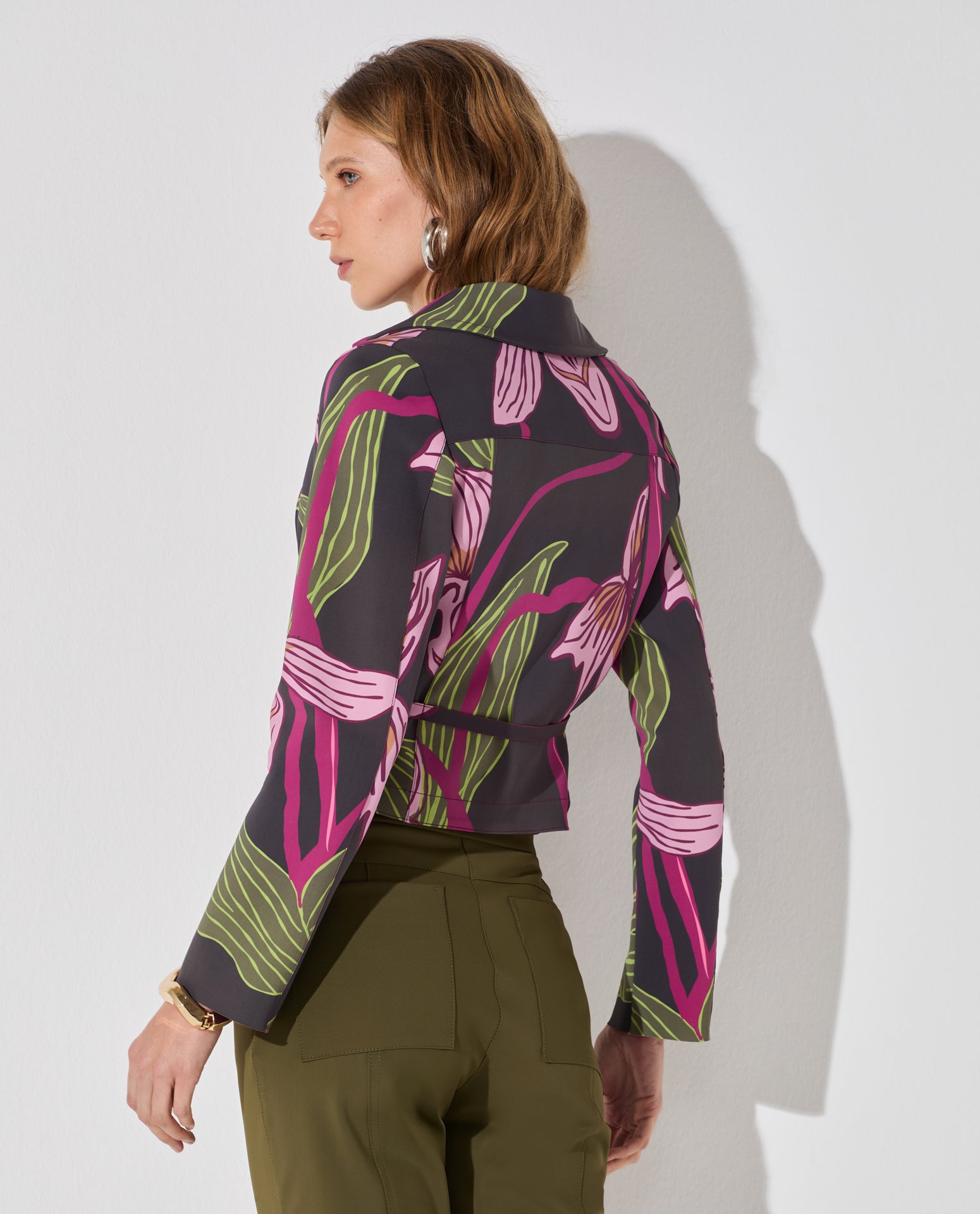 Casaco Lafort Com Cinto Filomena Technoblock® Estampado