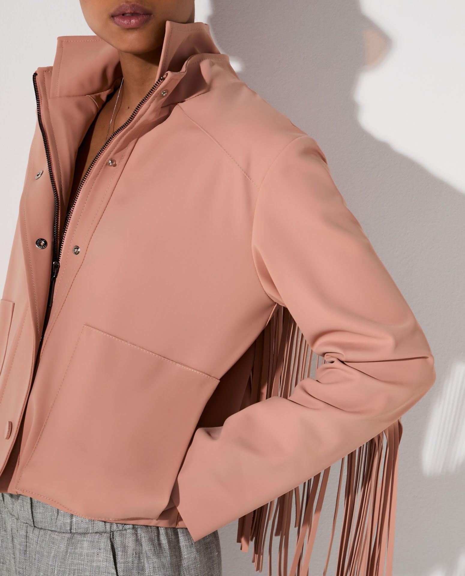 Casaco Lafort Com Franjas Leona Technoblock®