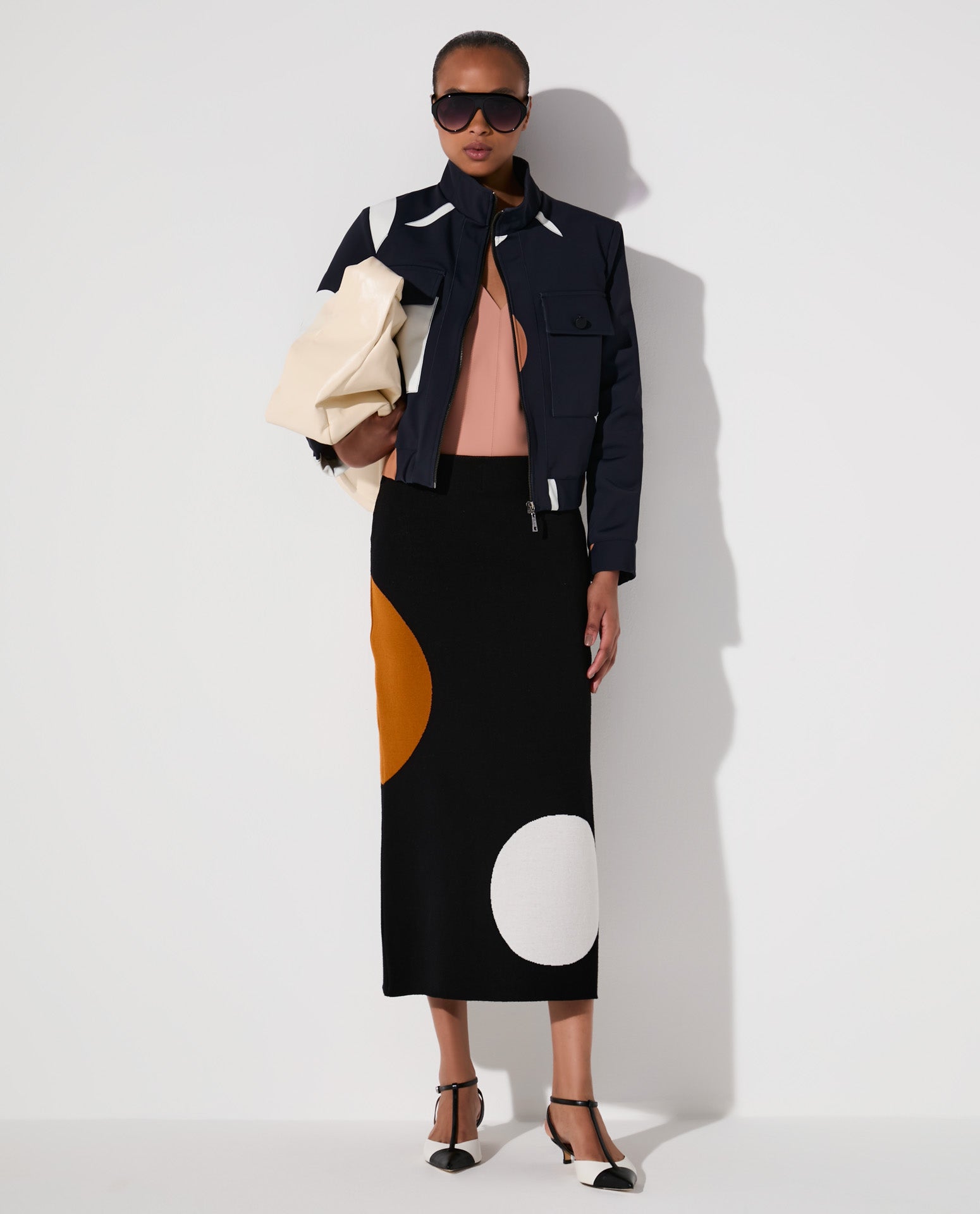 Jaqueta Lafort Bomber Odete Technoblock® Estampada