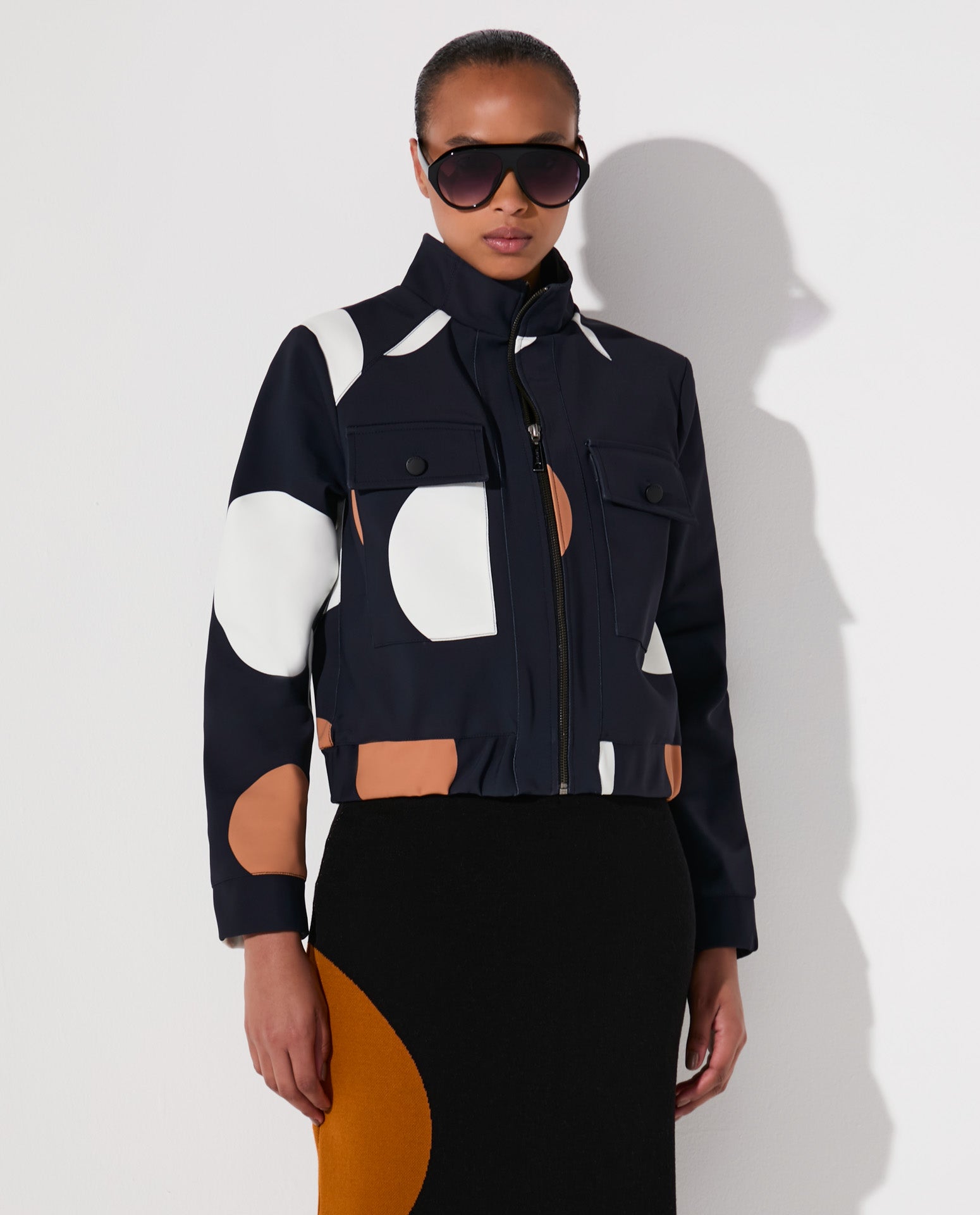 Jaqueta Lafort Bomber Odete Technoblock® Estampada