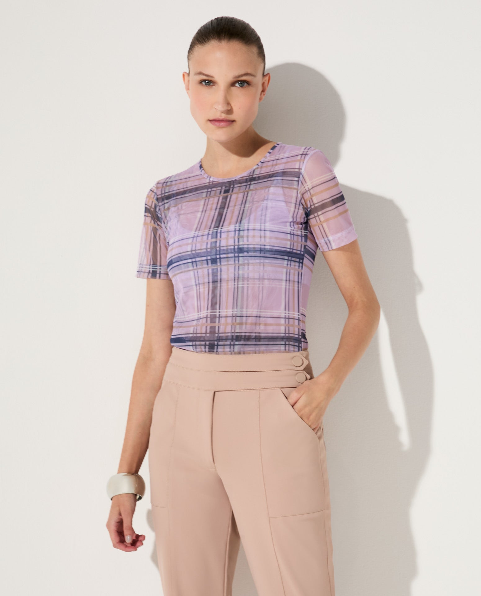 Blusa Lafort Manga Curta Tamires Tela Block Estampada La Città
