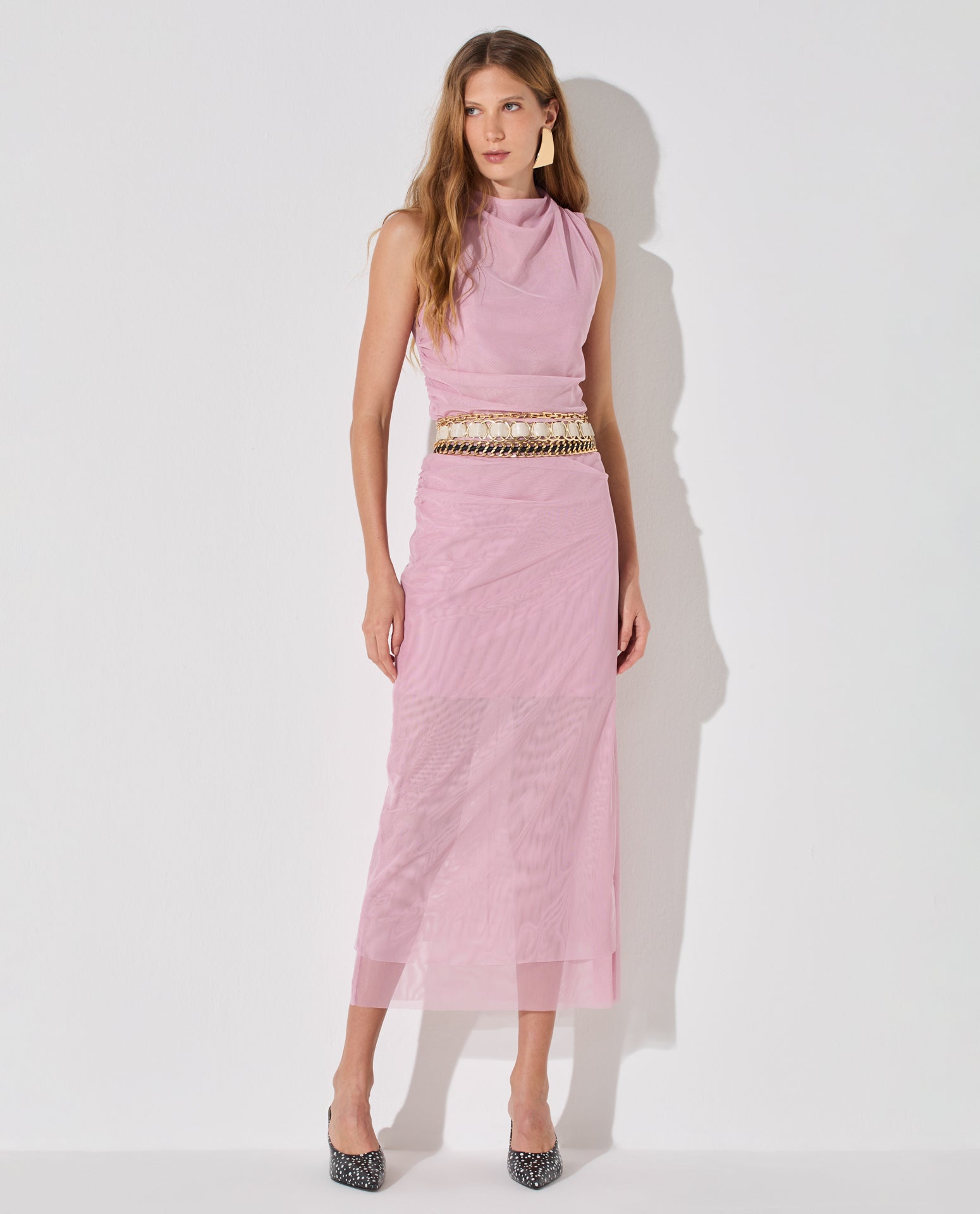 Vestido Lafort Midi Mony Tela Block
