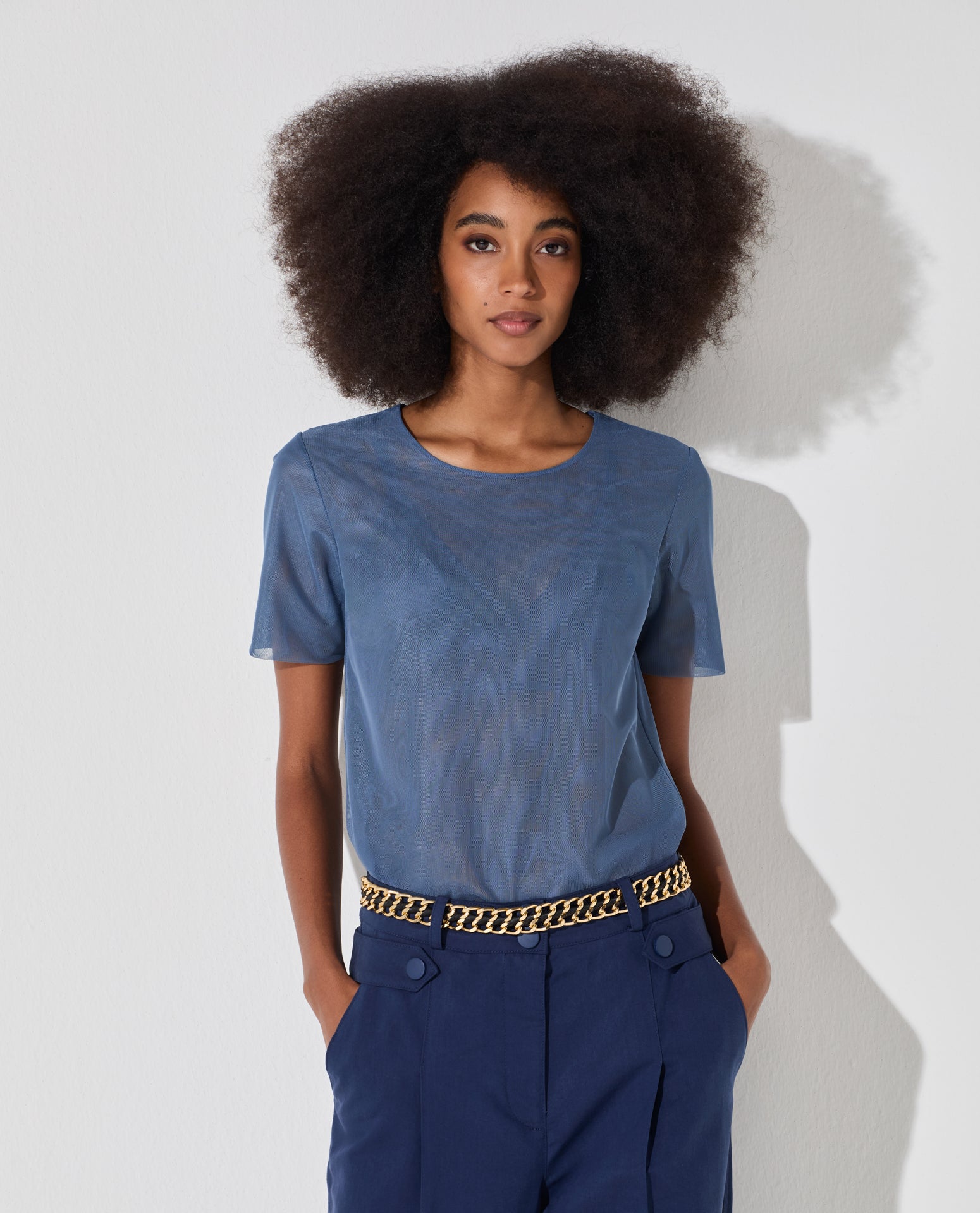 Blusa Lafort Manga Curta Tamires Tela Block La Città