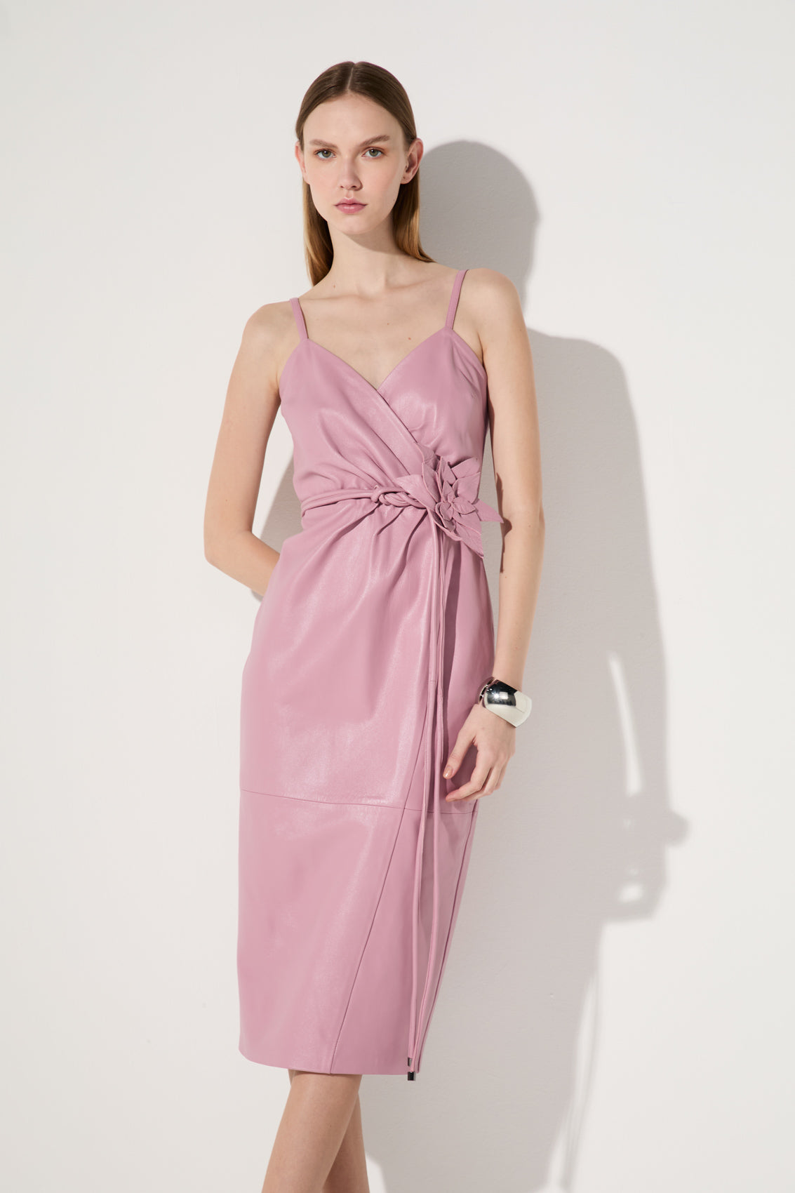 Vestido Lafort Drapeado Antonietta Couro