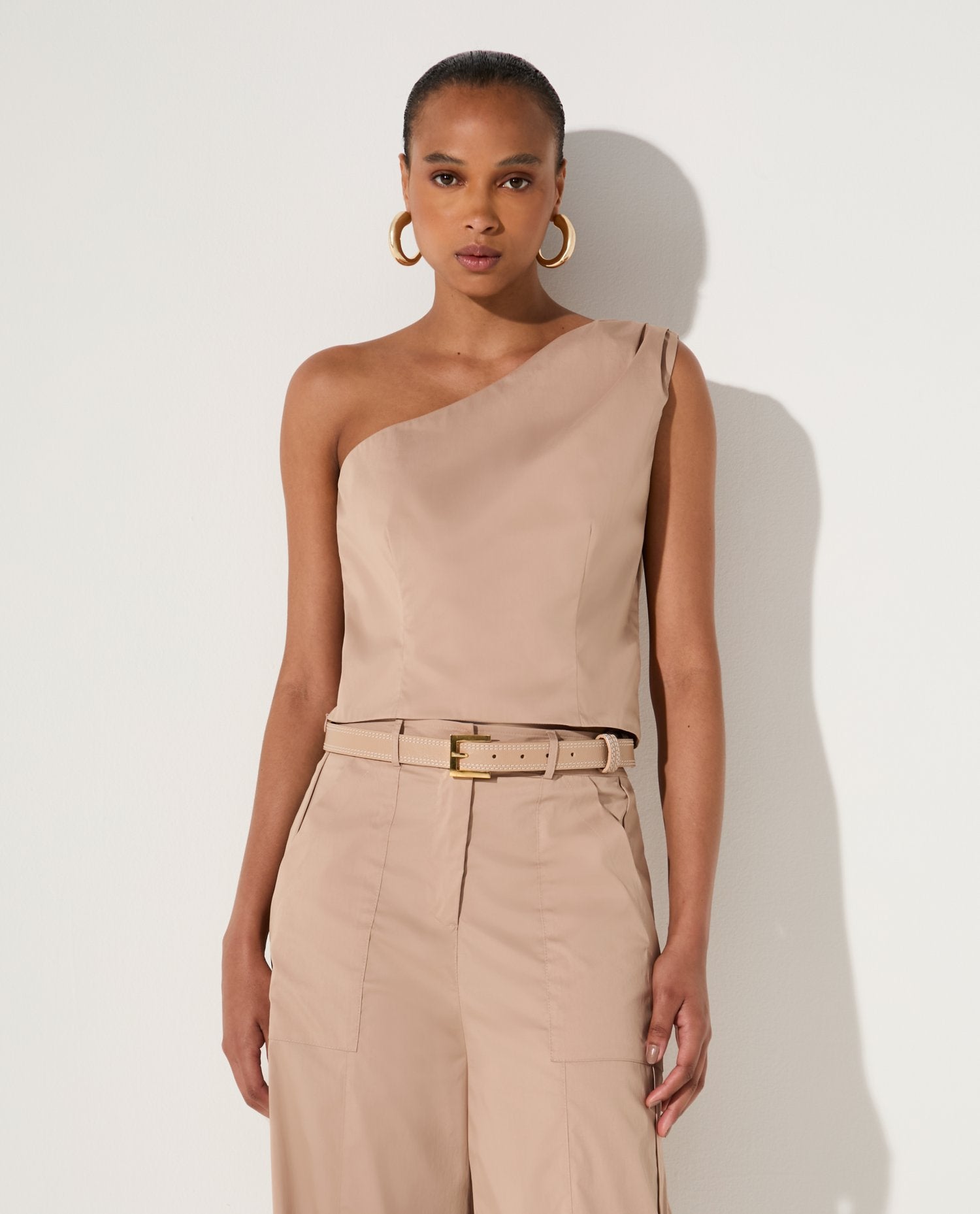 Top Lafort Assimétrico Rosália High Cotton